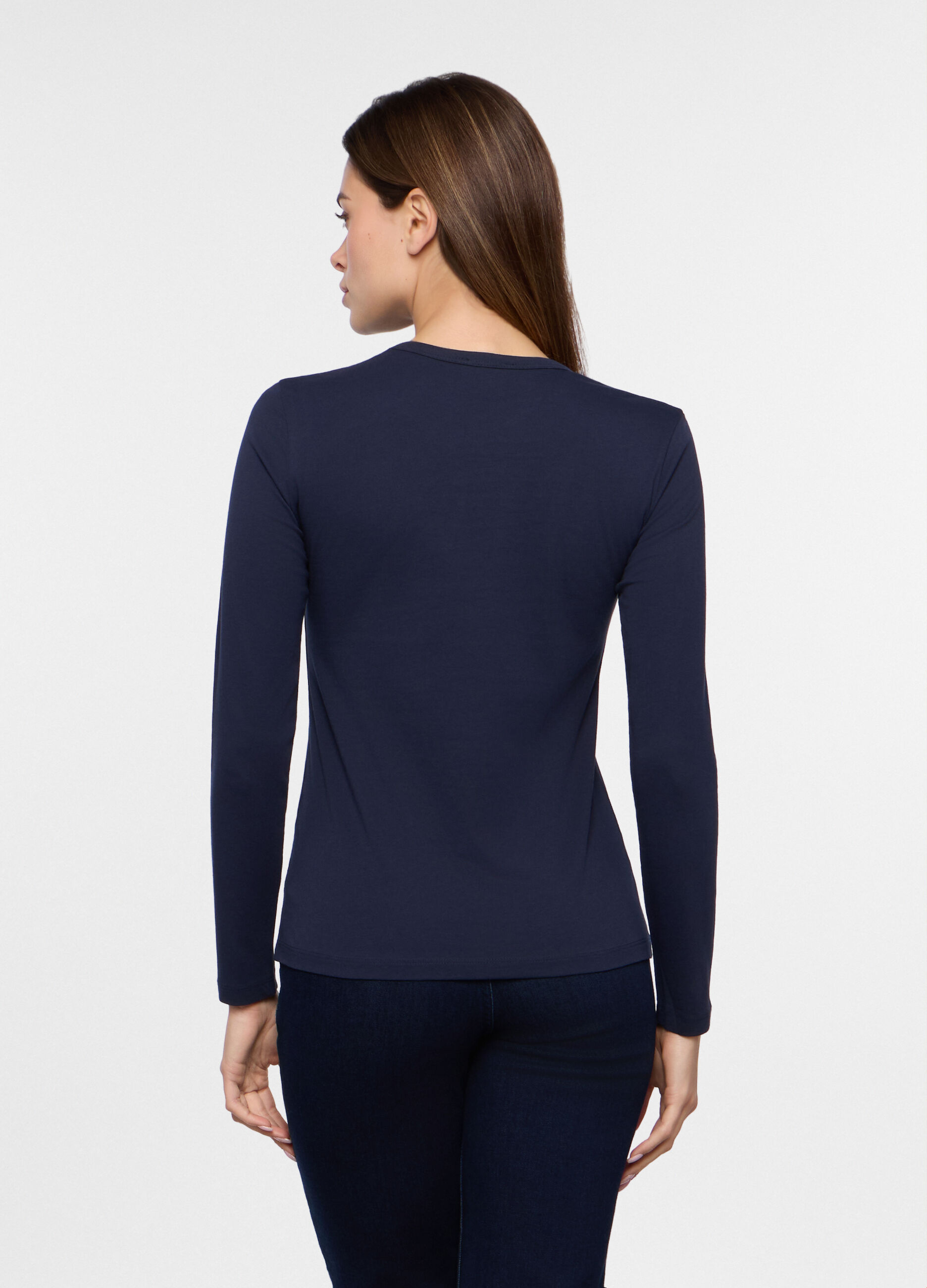 T-shirt in jersey di puro cotone donna_1