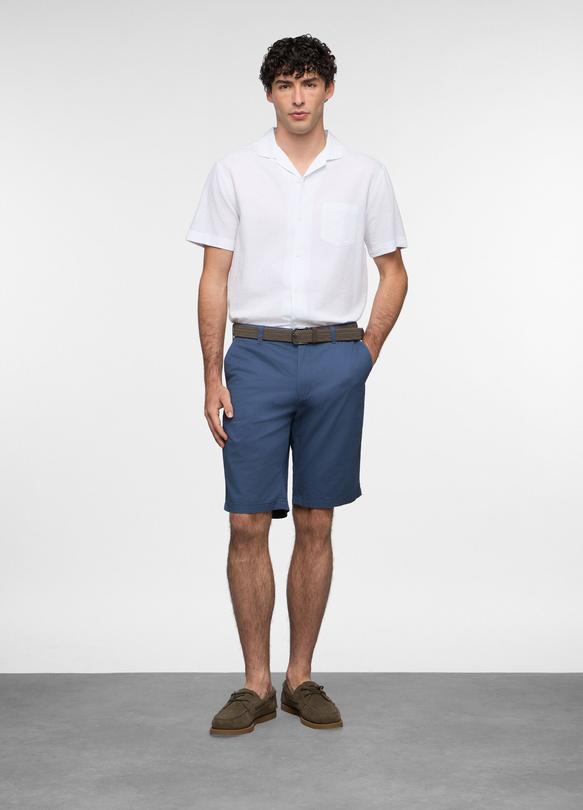 Bermuda chino in twill di cotone uomo_0