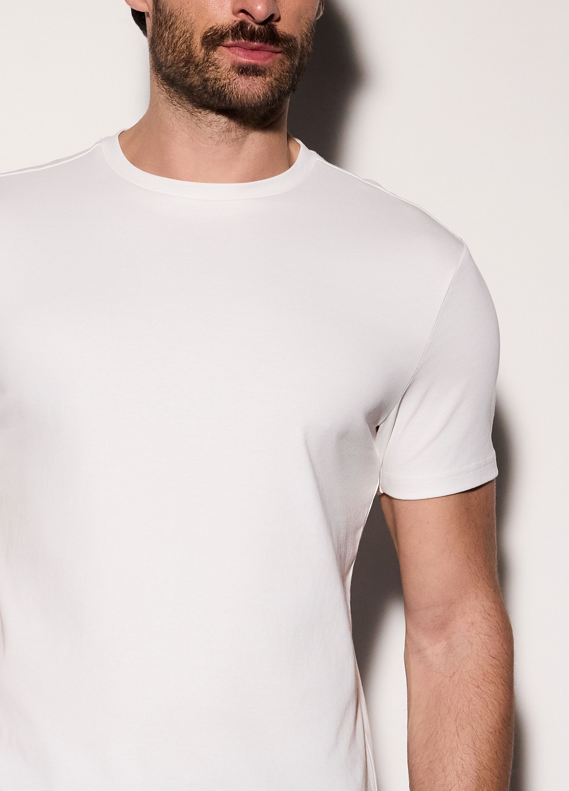 T-shirt slim fit in jersey di cotone uomo_2