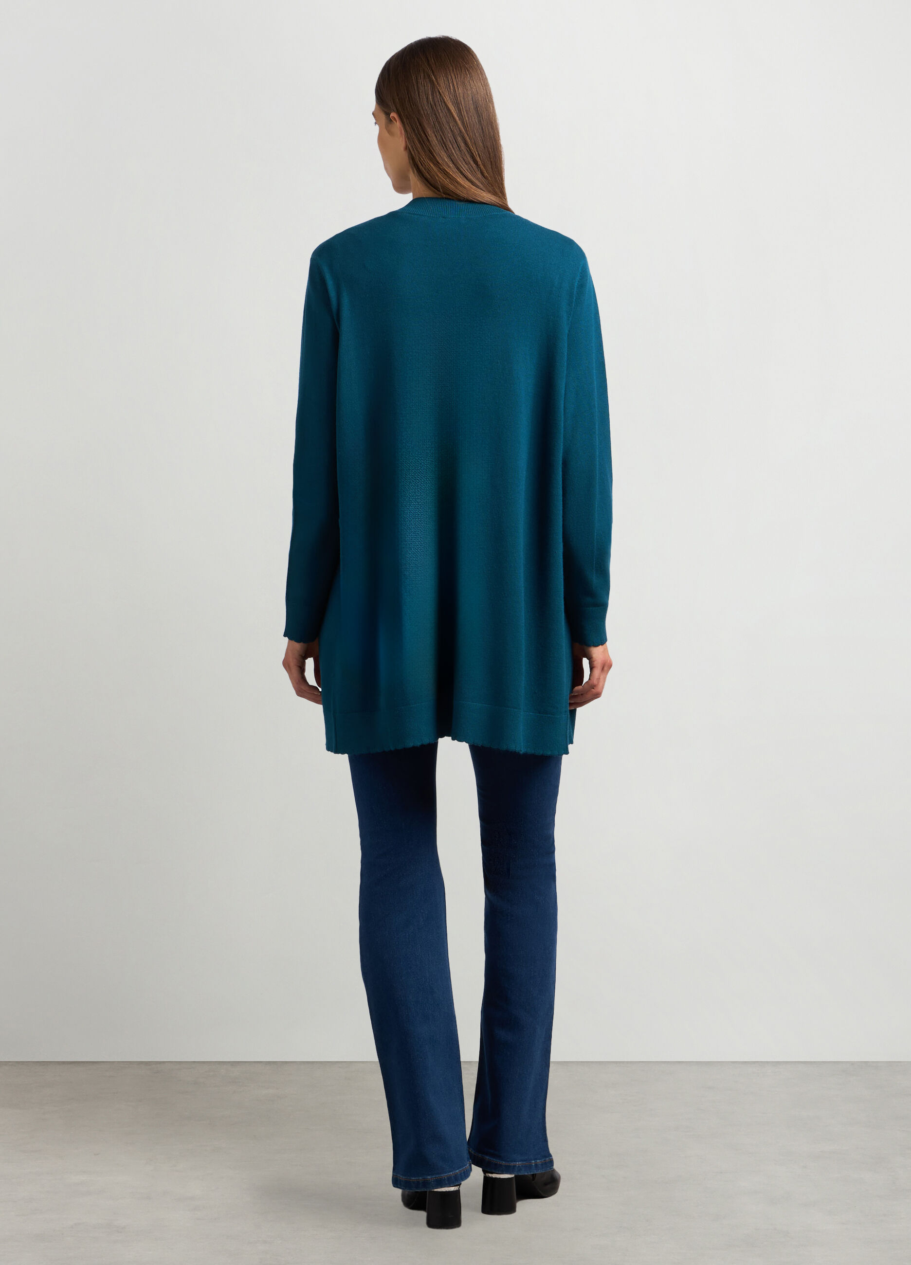 Cardigan aperto in misto viscosa donna_1