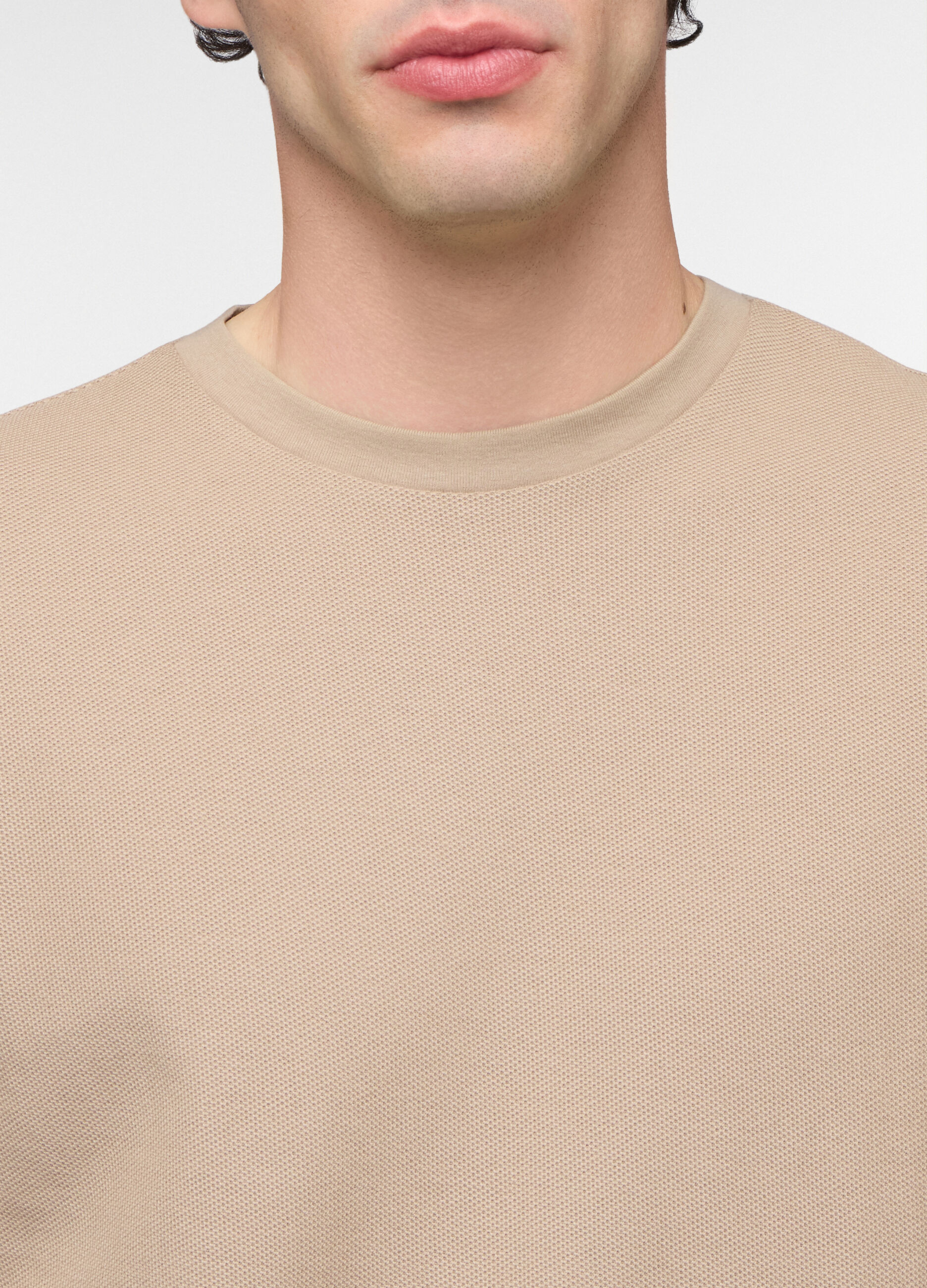 T-shirt in piquet di cotone uomo_2