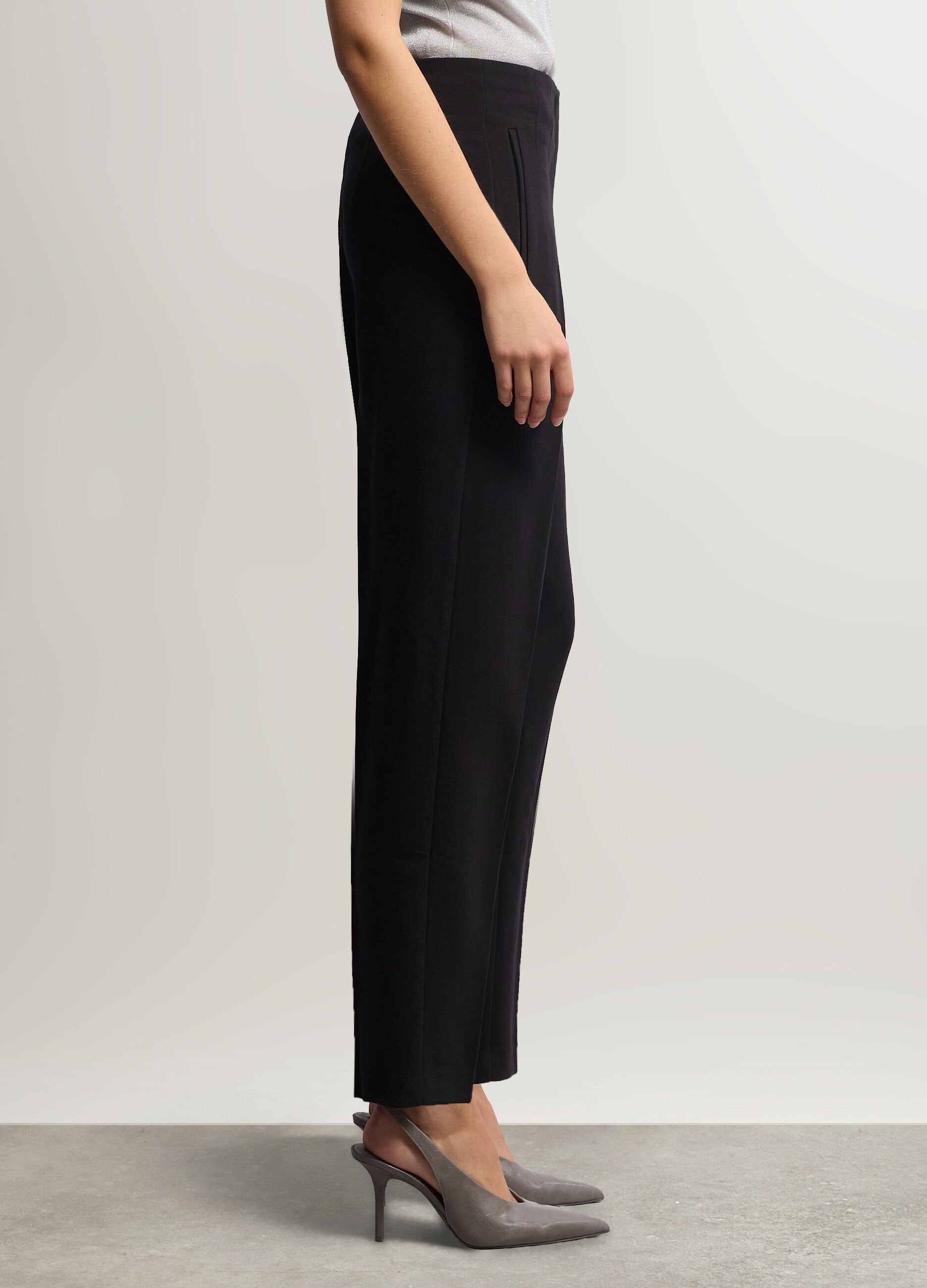 Pantaloni Slim Fit misto cotone stretch donna_1