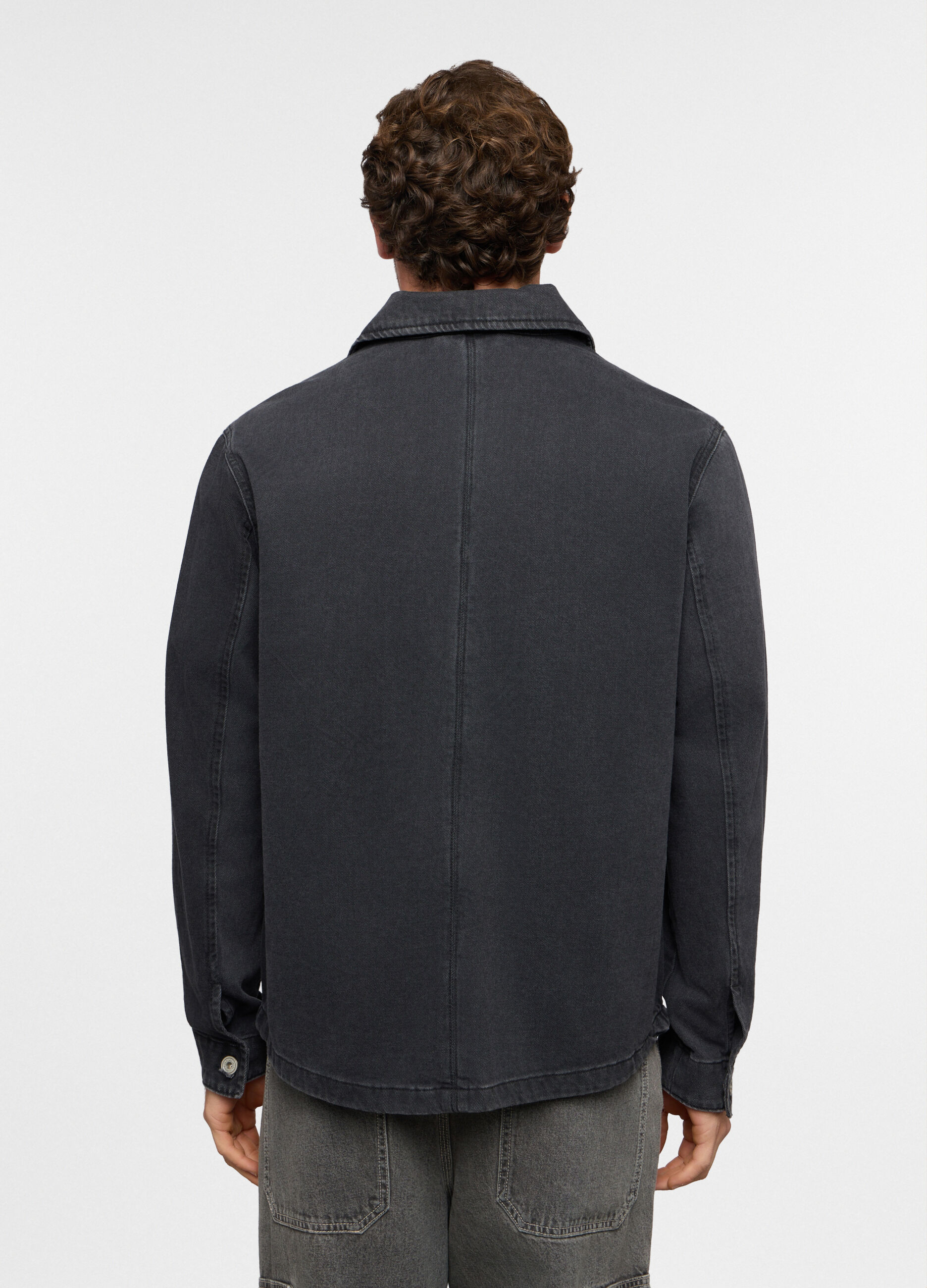 Giacca di jeans in puro cotone uomo_1