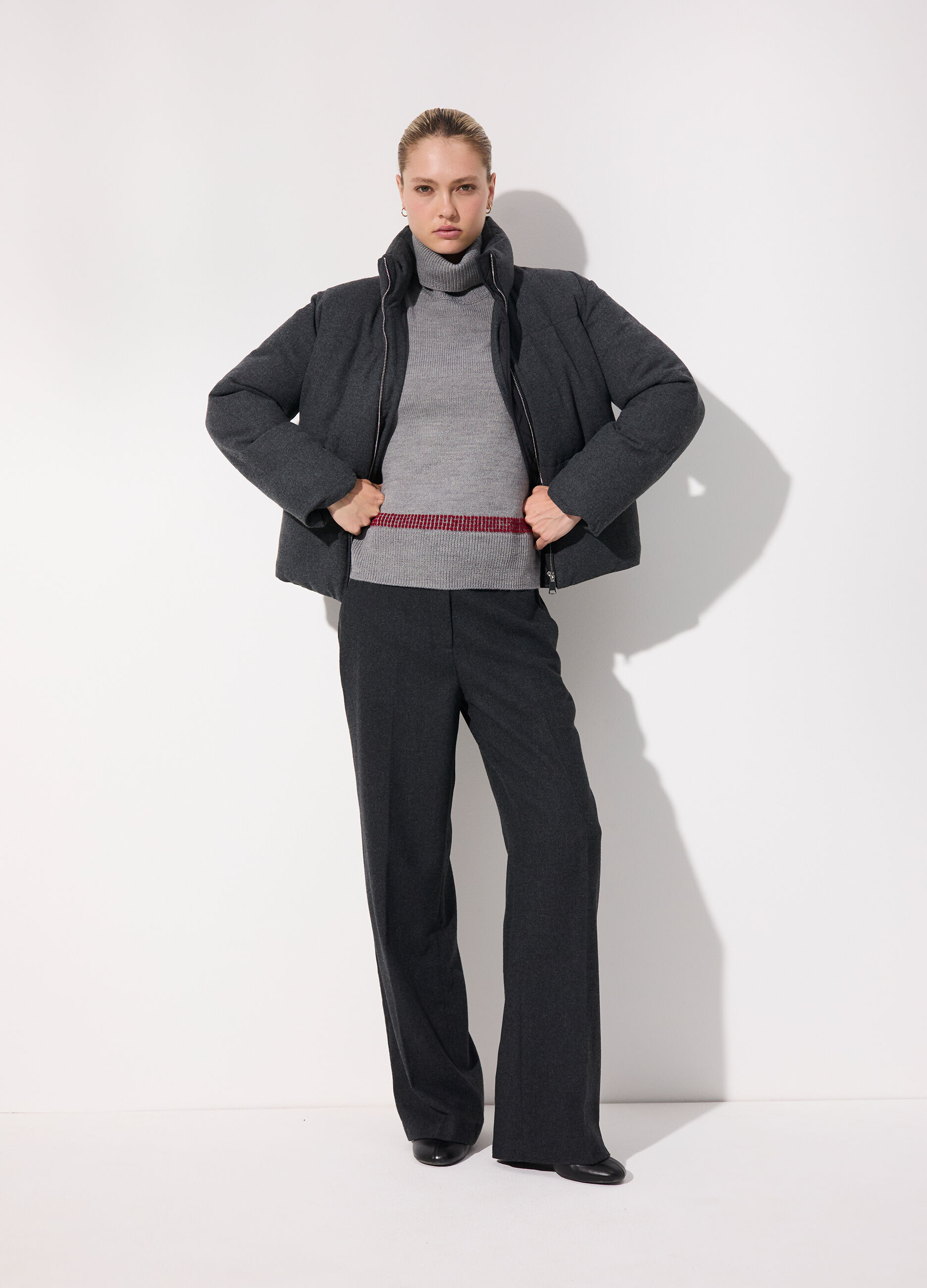 Giubbino imbottito a collo alto donna_0