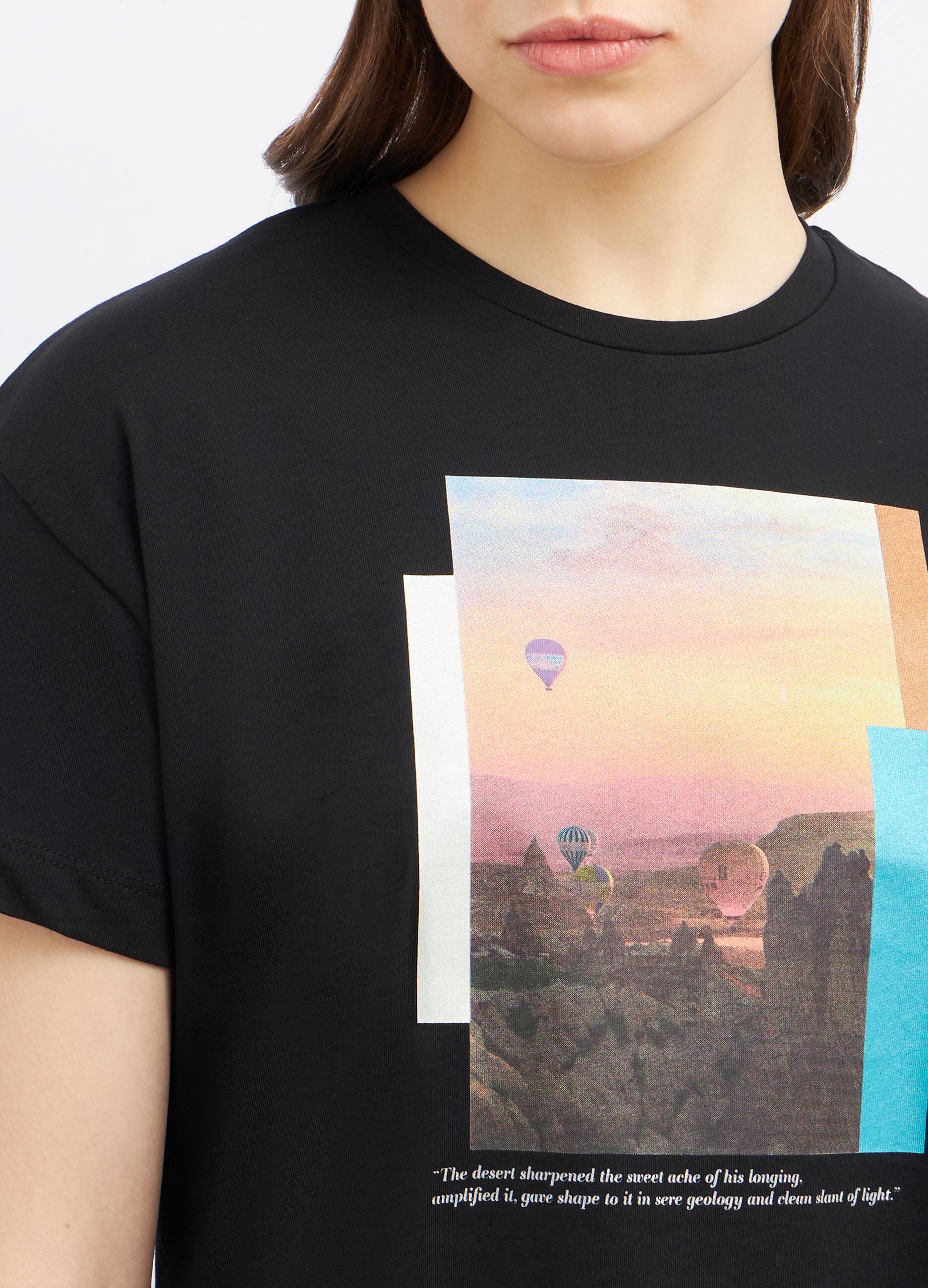 T-shirt in puro cotone con stampa donna_2
