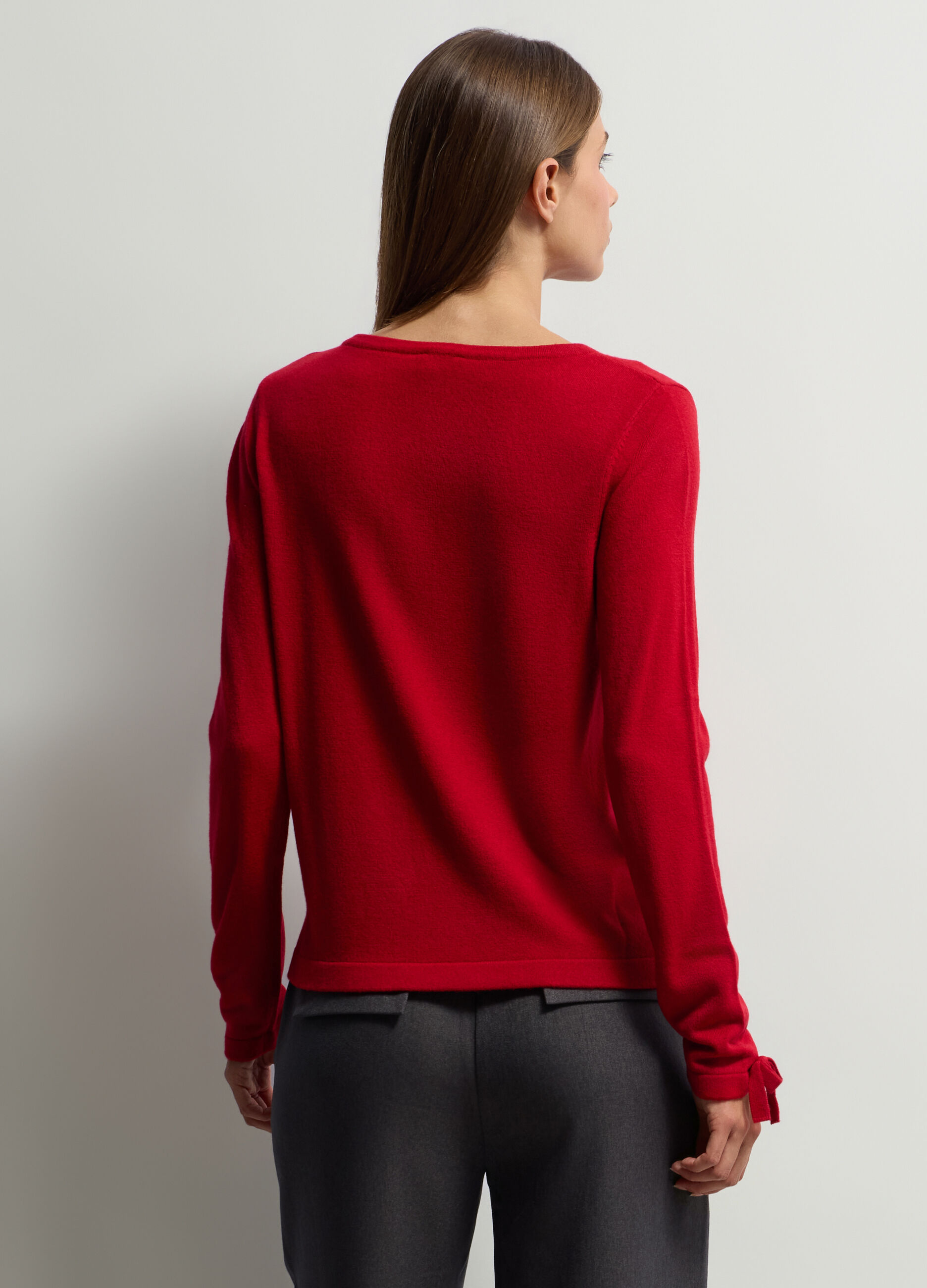 Maglia girocollo in costina donna_1
