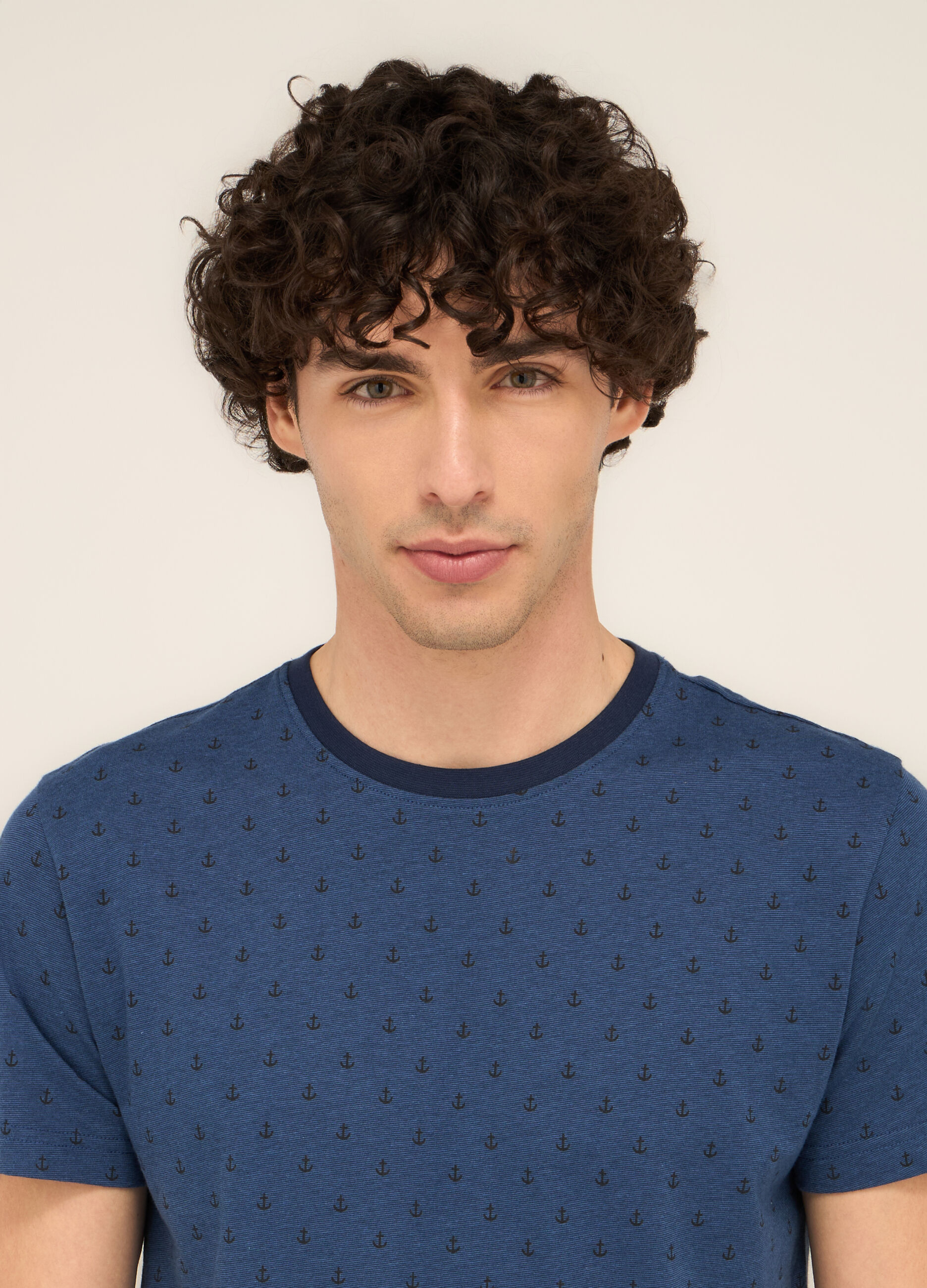 T-shirt pigiama in cotone a fantasia uomo_2