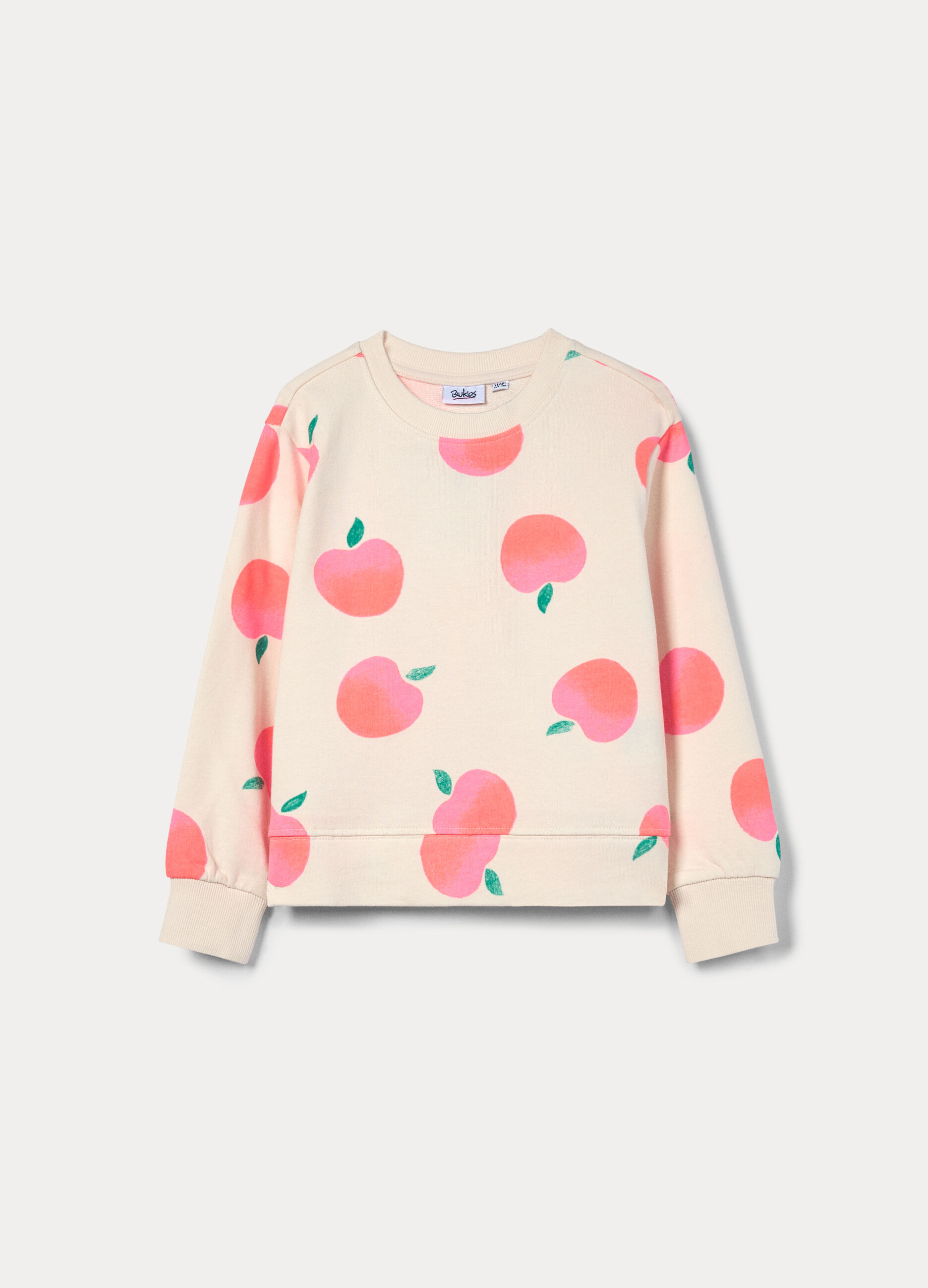 Felpa in french terry di puro cotone bambina_0