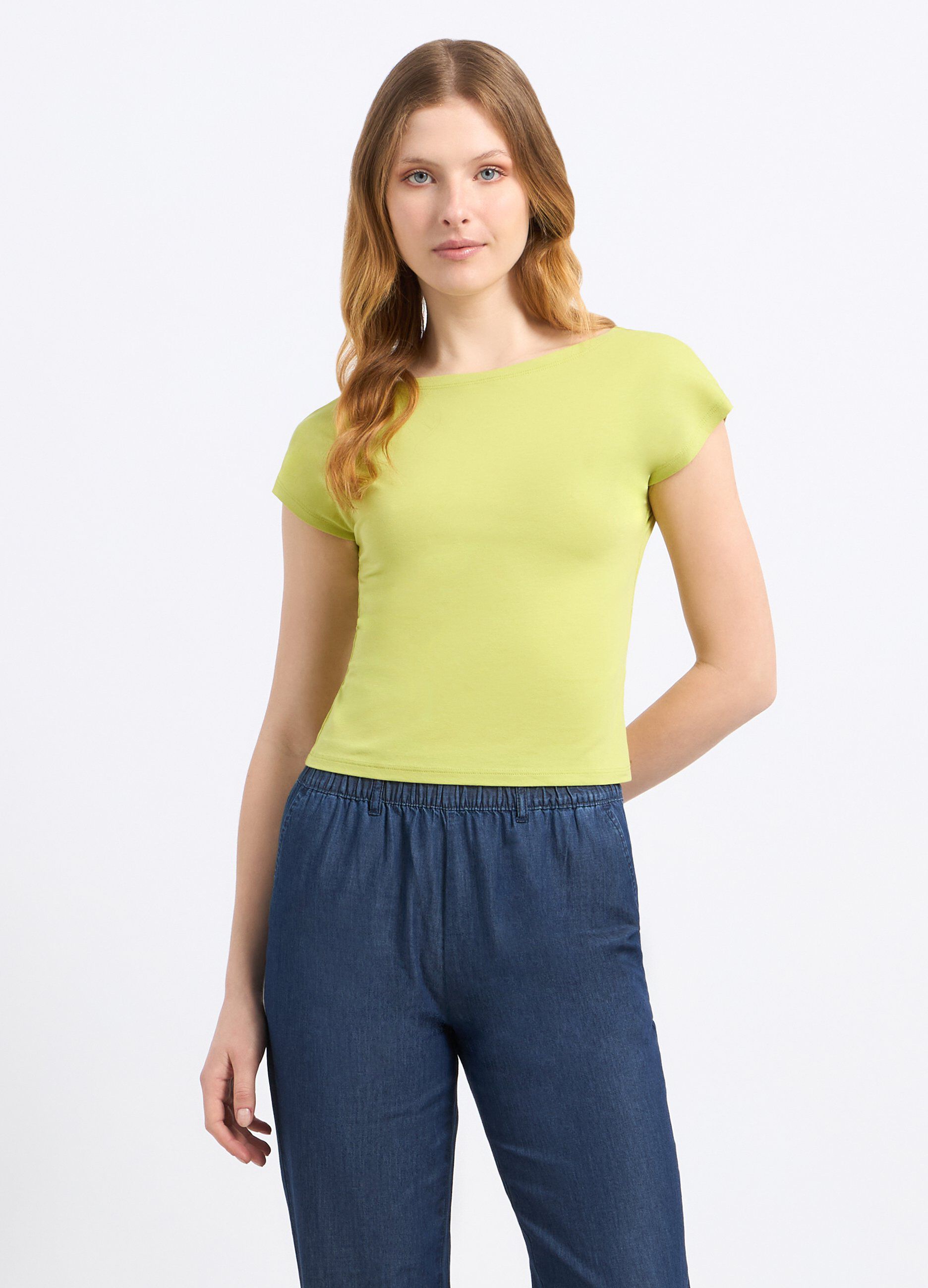 Top in cotone stretch donna_0