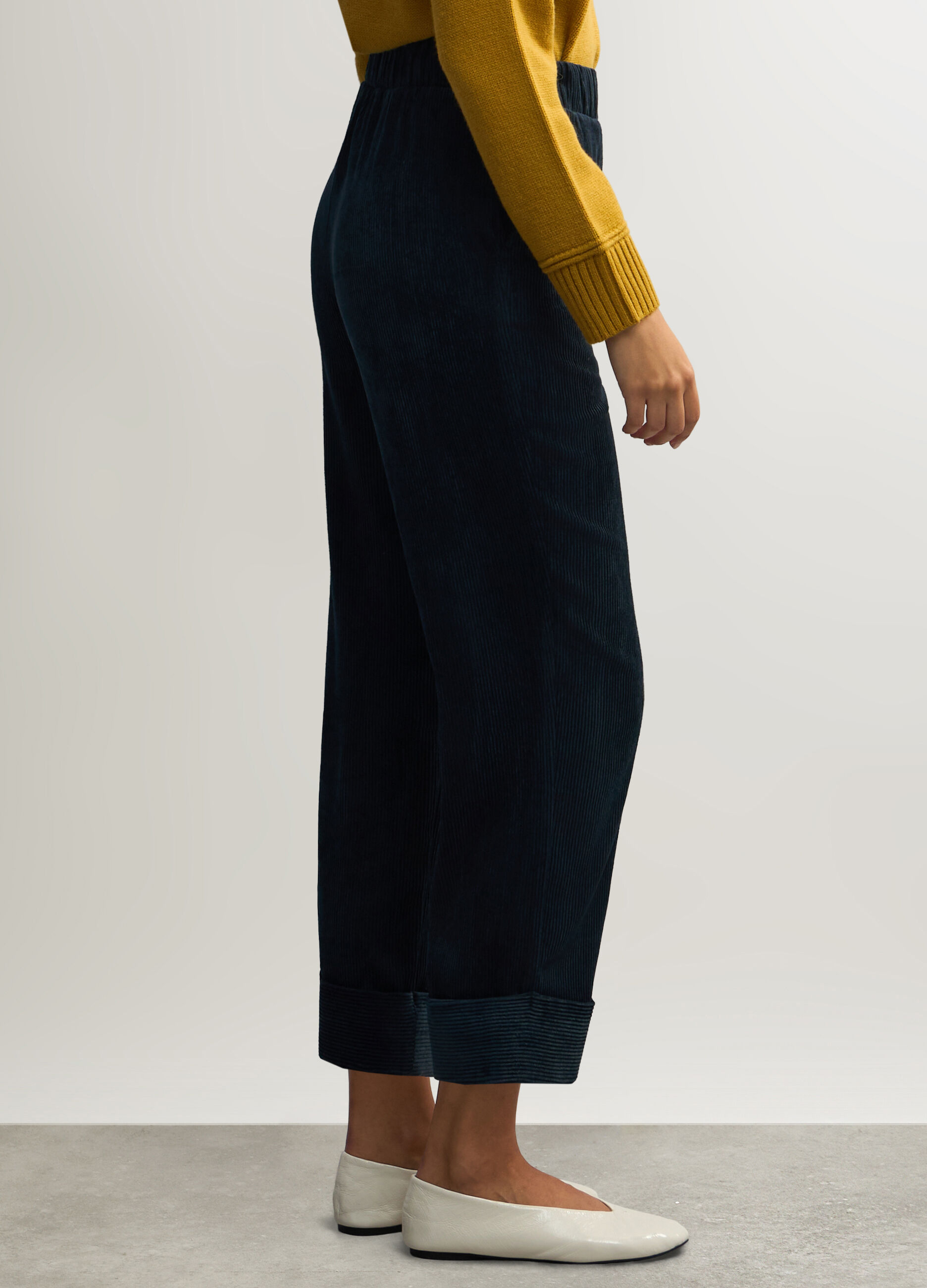 Pantaloni Straight Fit in velluto a coste donna_1