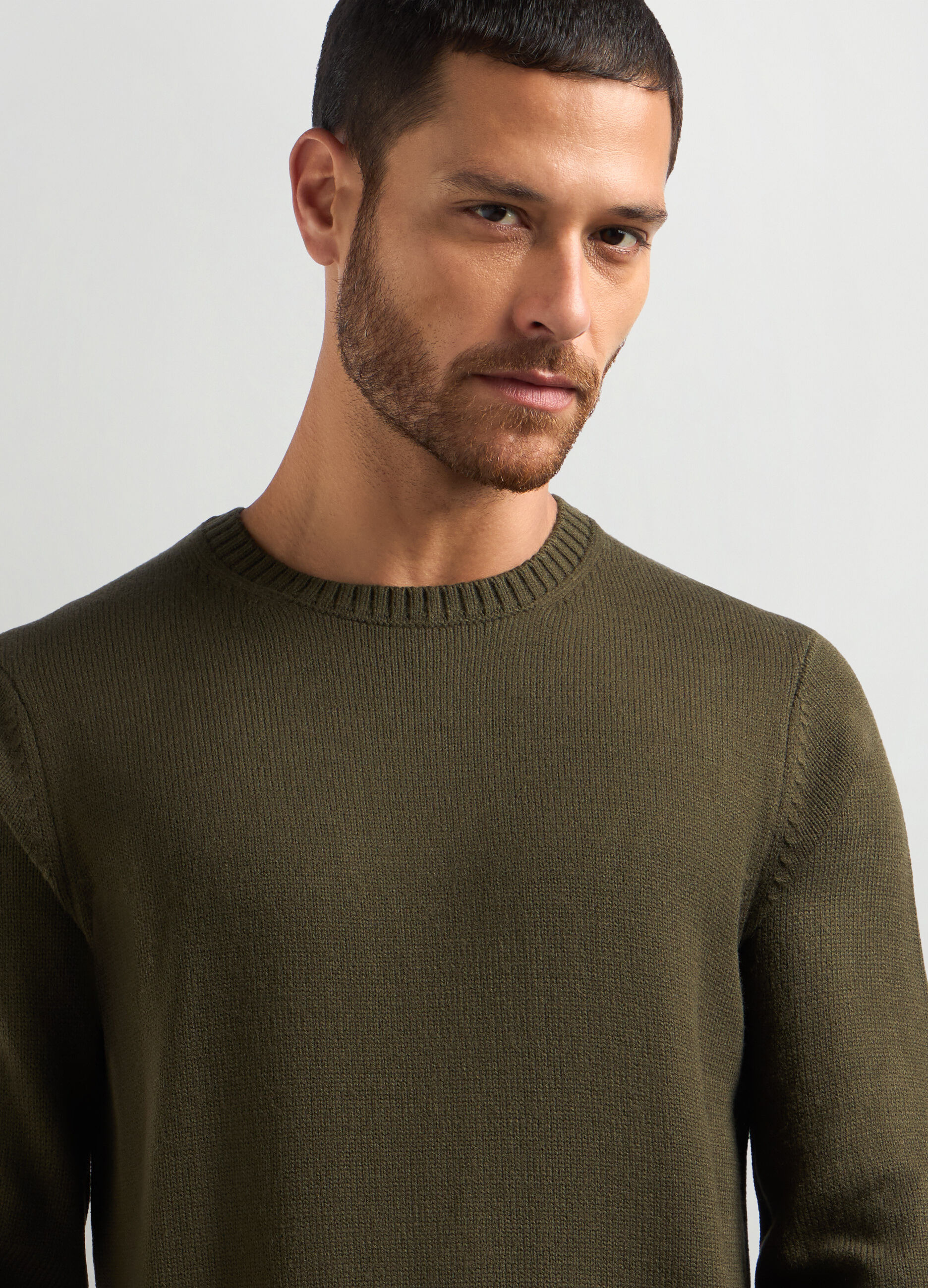 Maglione girocollo maglia rasata uomo_2