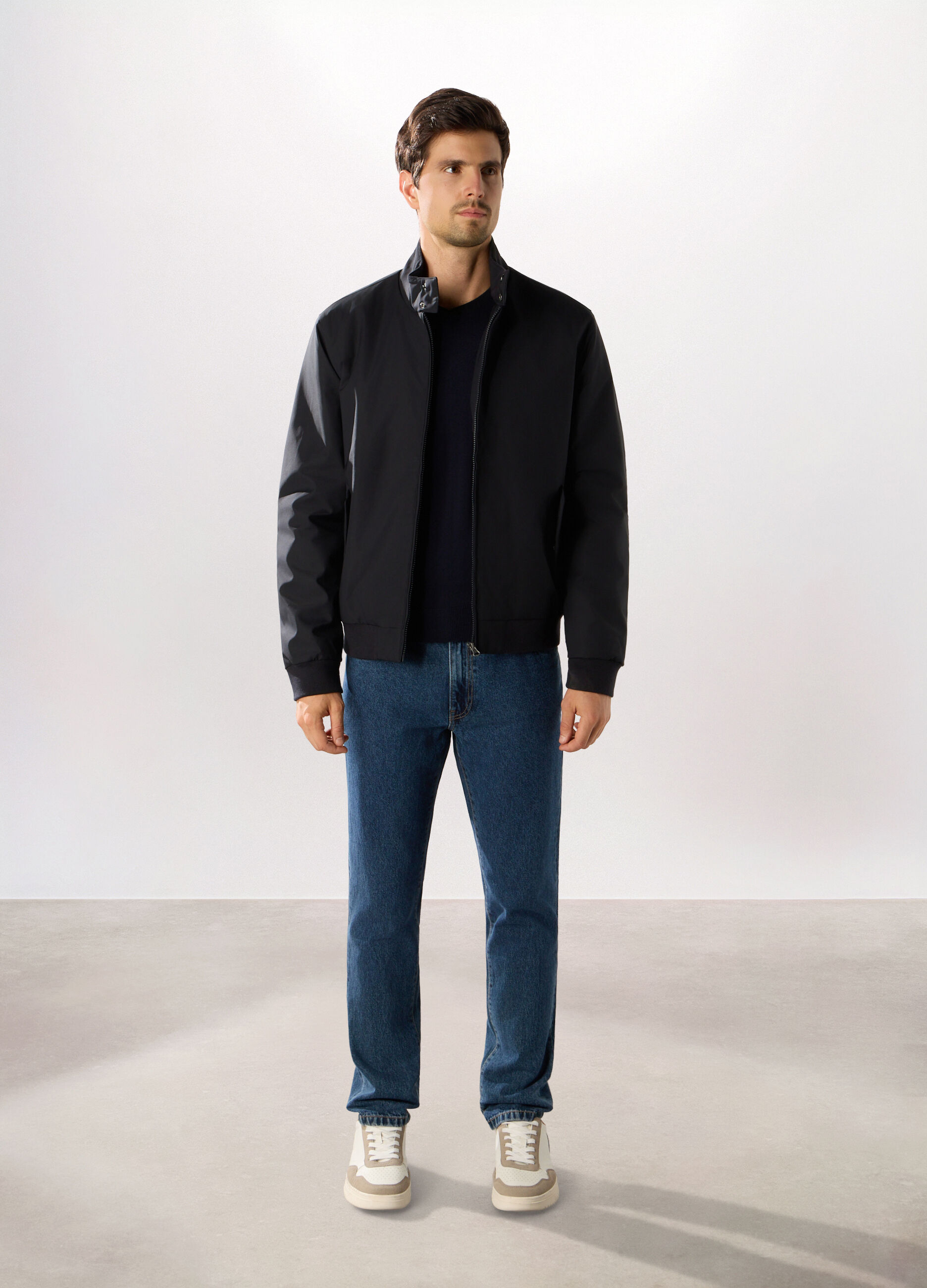 Bomber con zip uomo