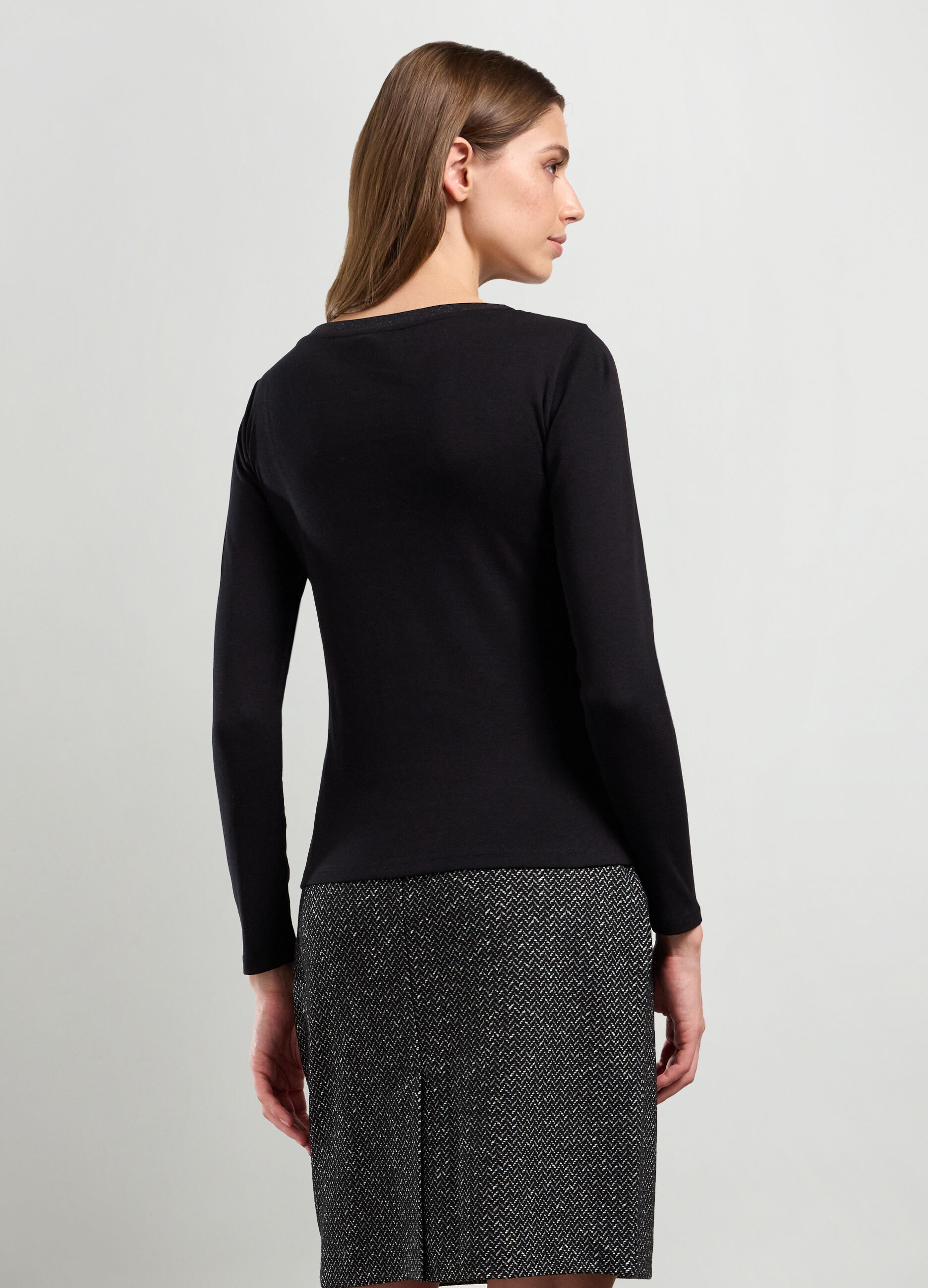 T-shirt in misto cotone donna_1