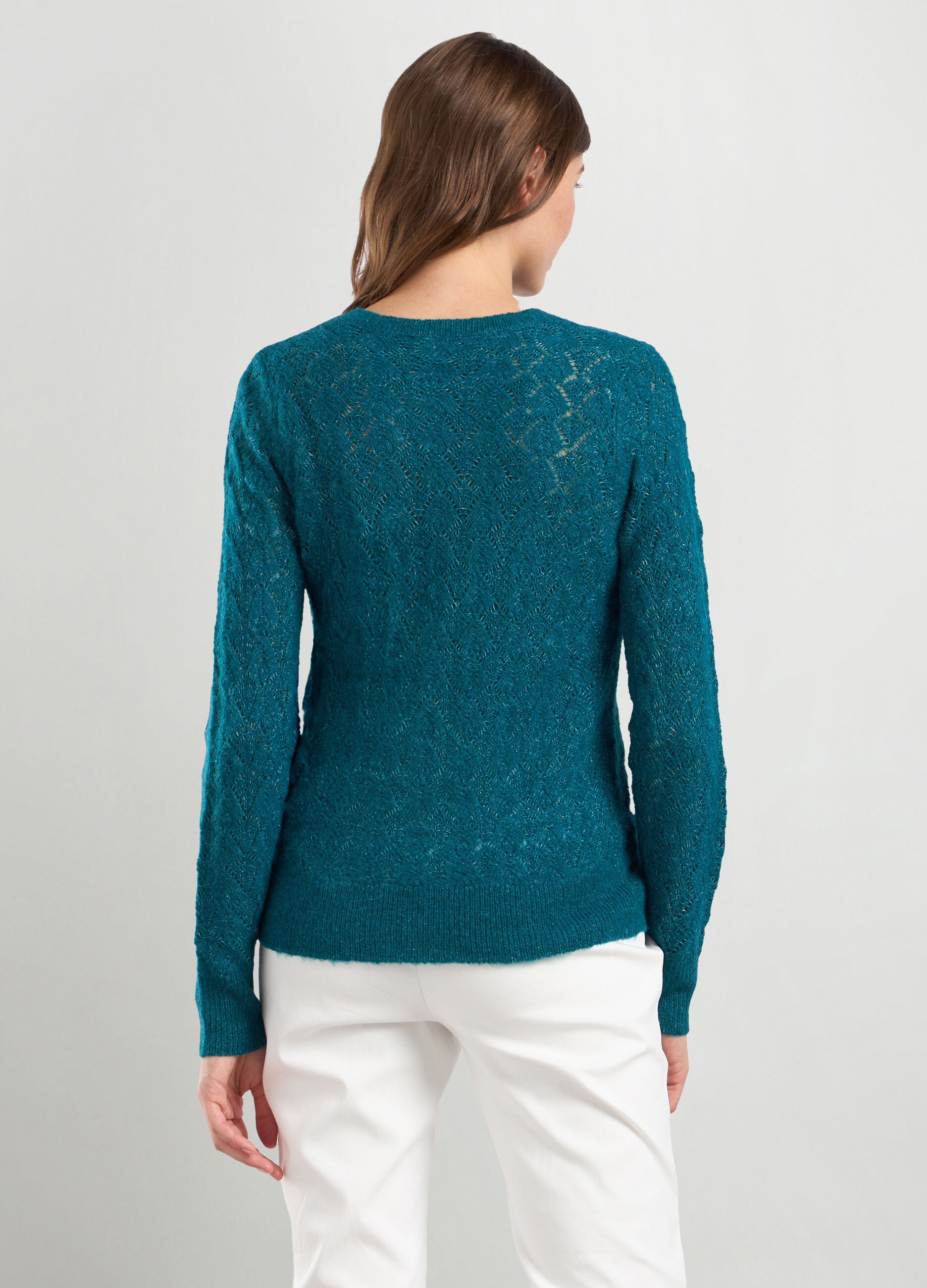 Cardigan tricot in misto lana di alpaca donna_1