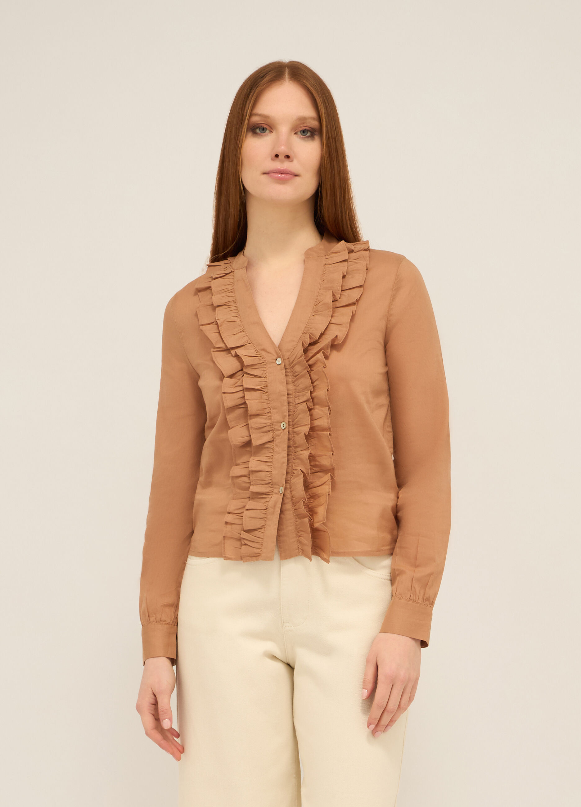 Camicia in puro cotone voile donna