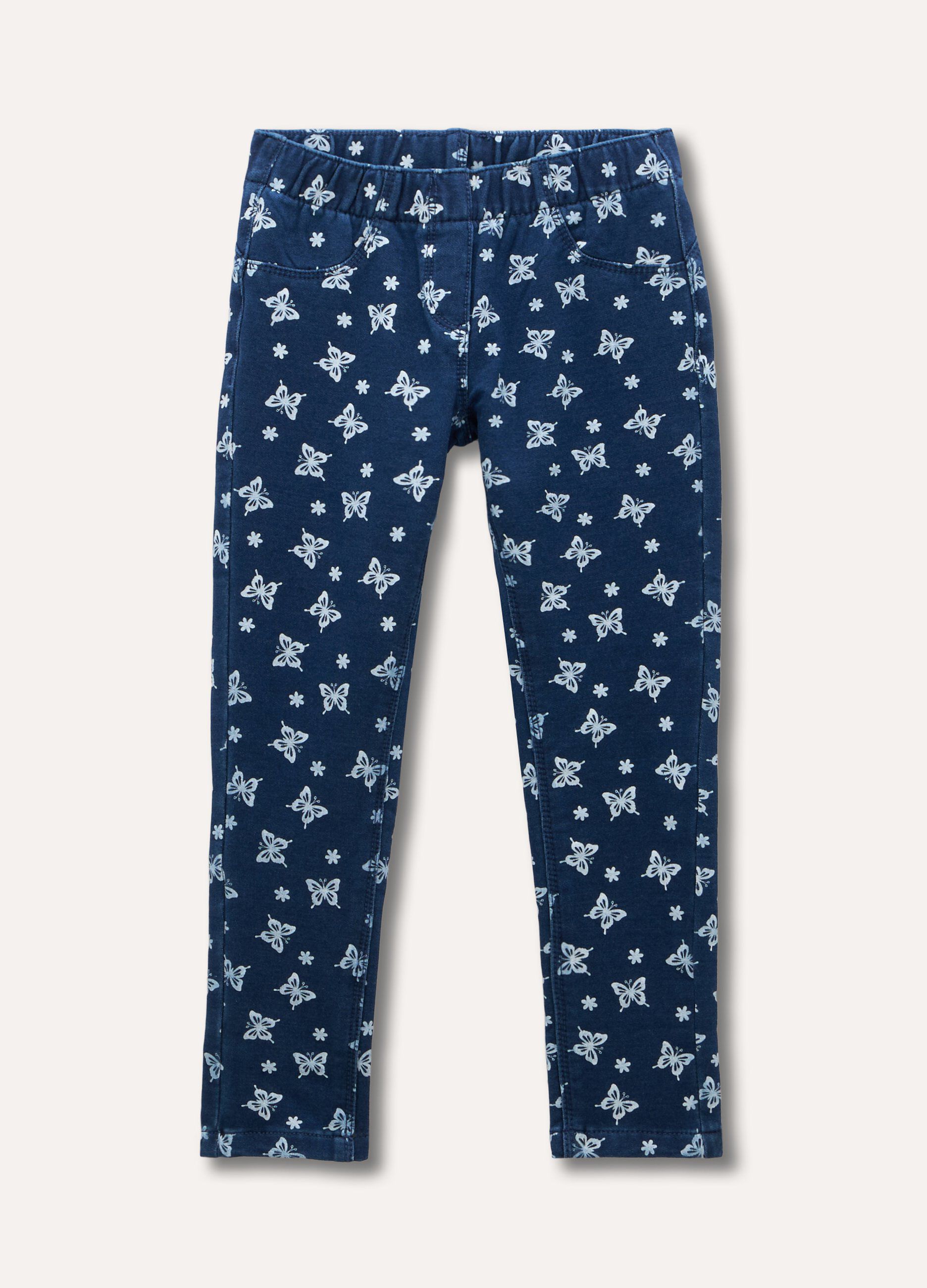 Treggings denim stampati bambina_0