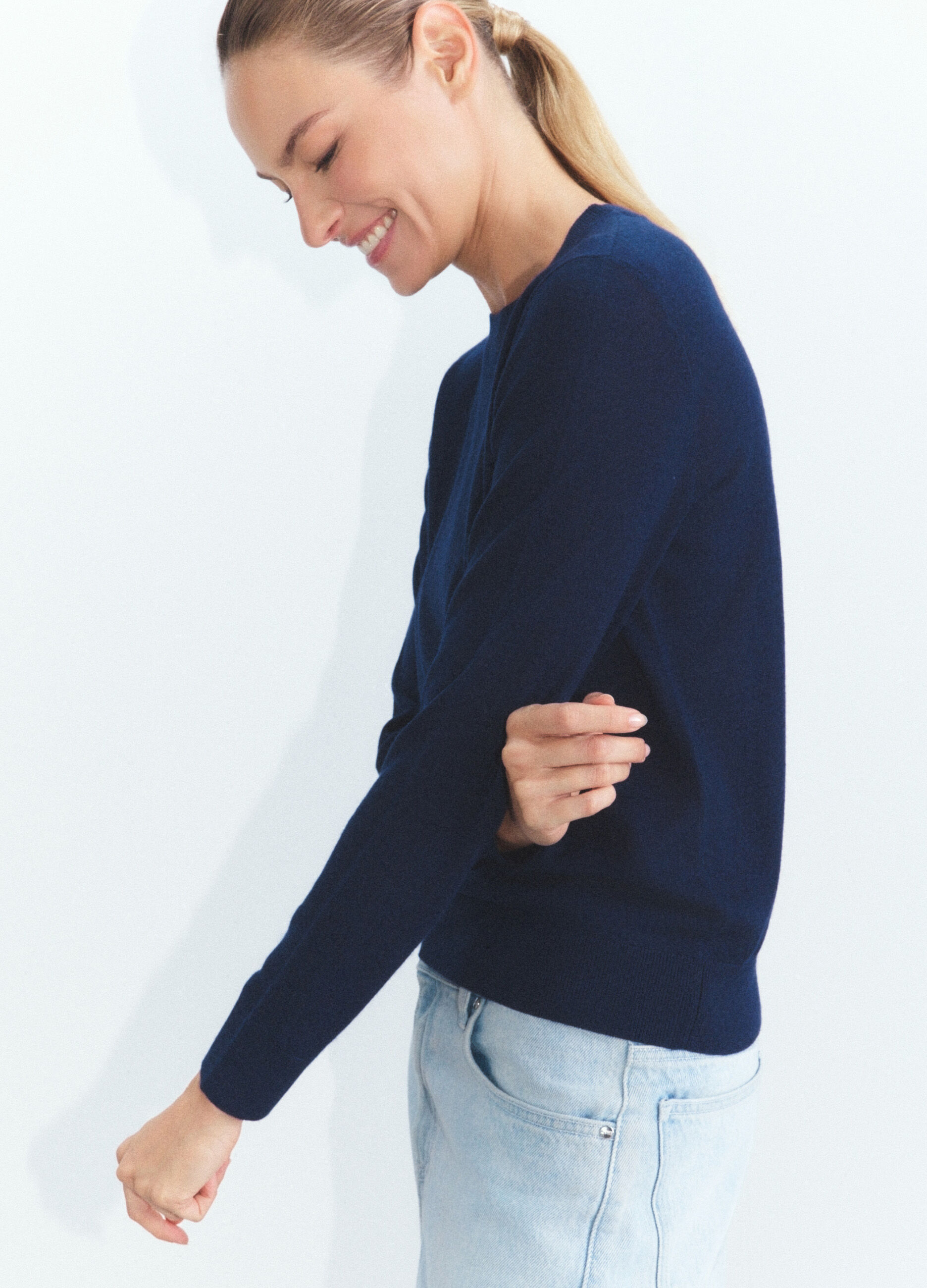 Maglia girocollo rasata donna_3