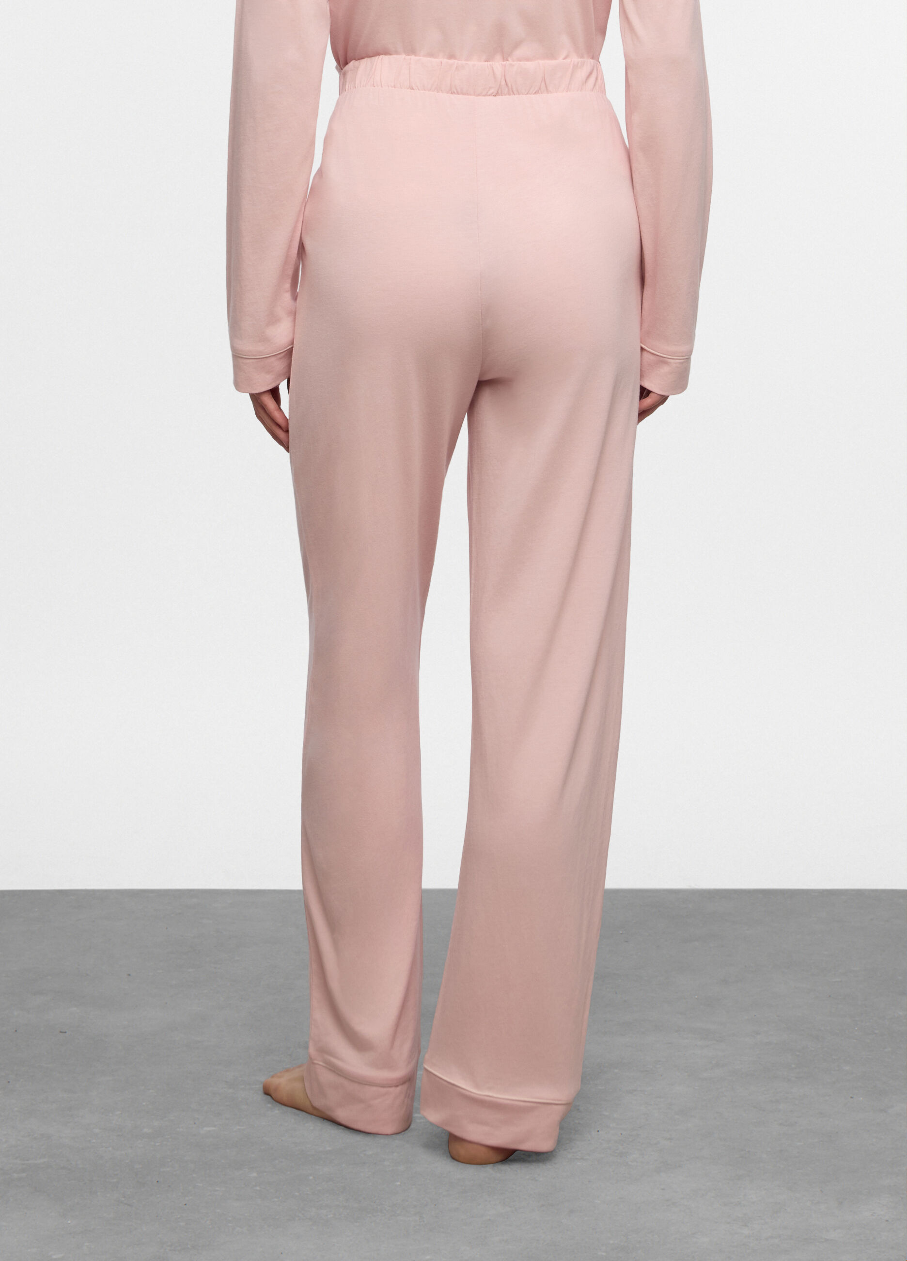Pantaloni in cotone misto modal donna_1