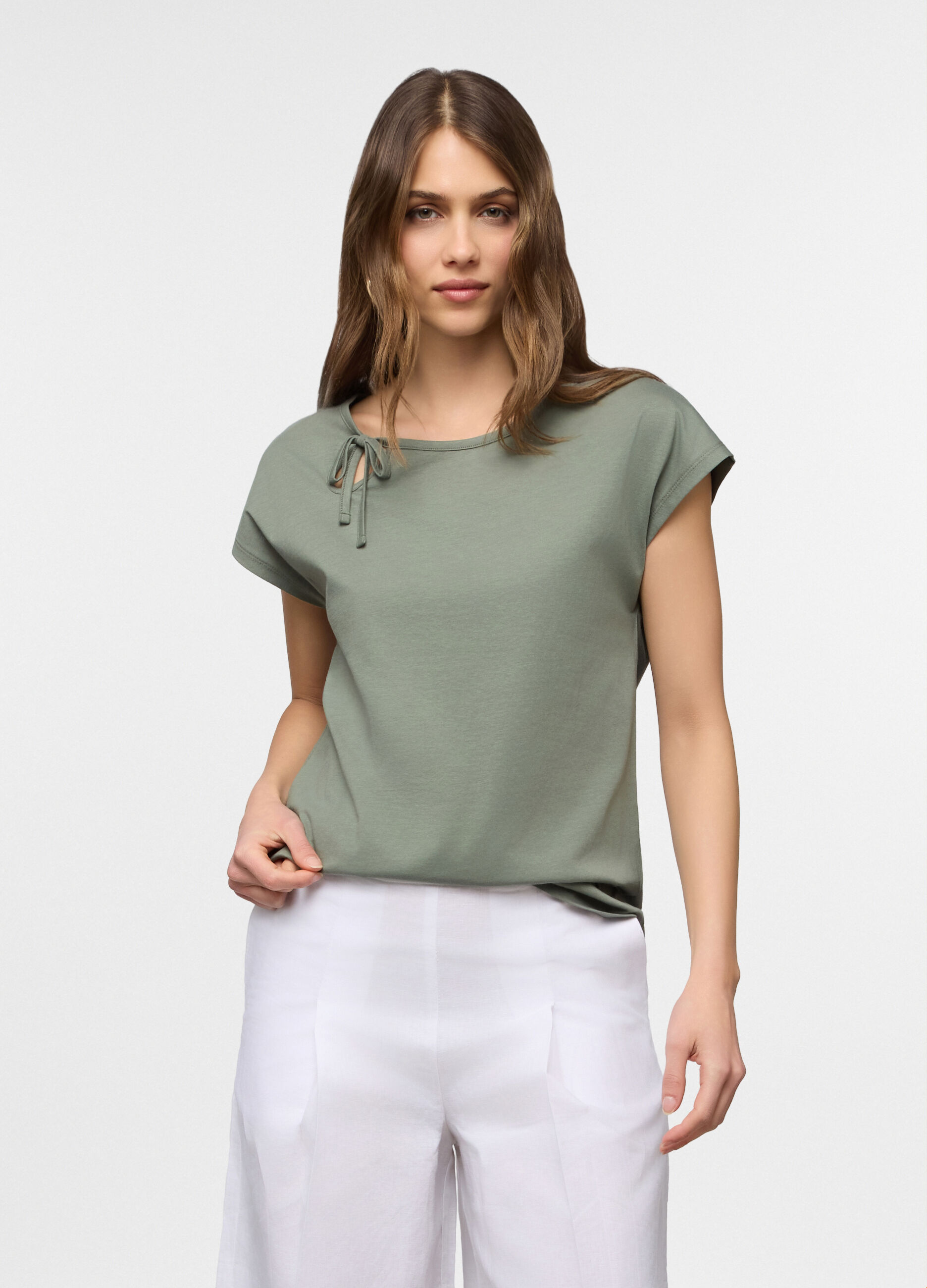 T-shirt girocollo donna_0