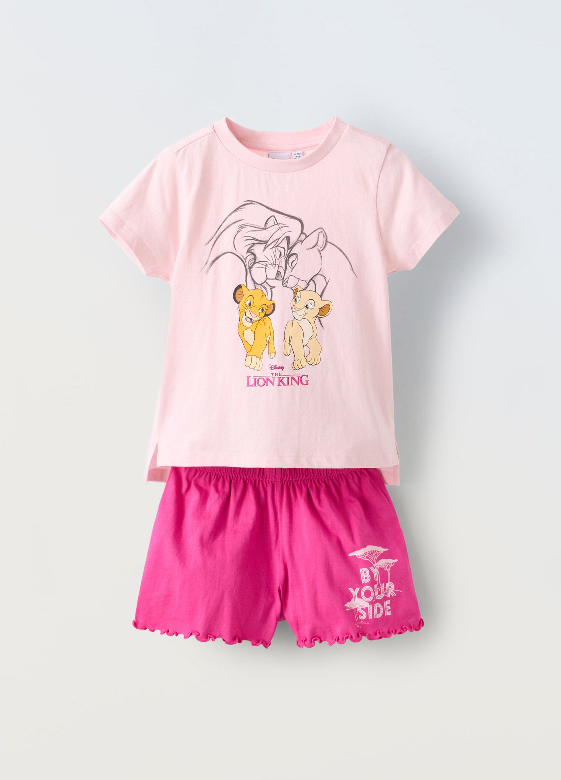 Pigiama corto in puro cotone bambina_0