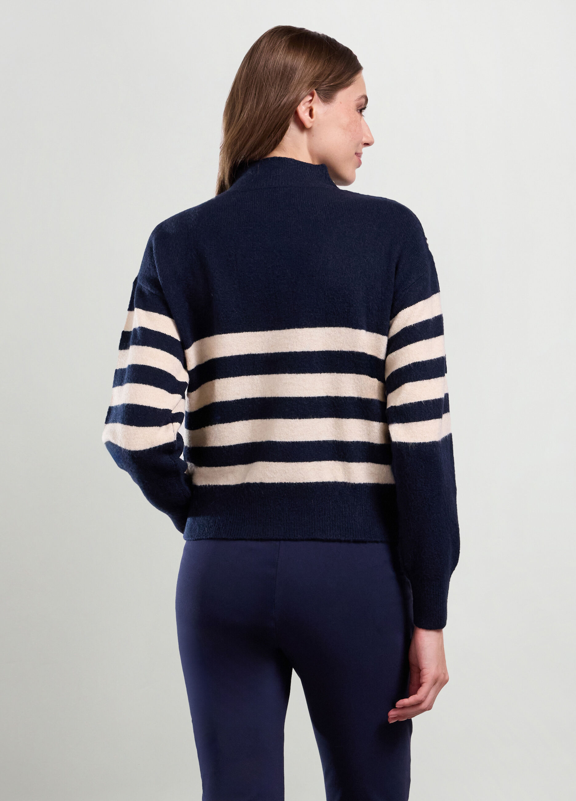 Tricot con motivo a righe donna_1