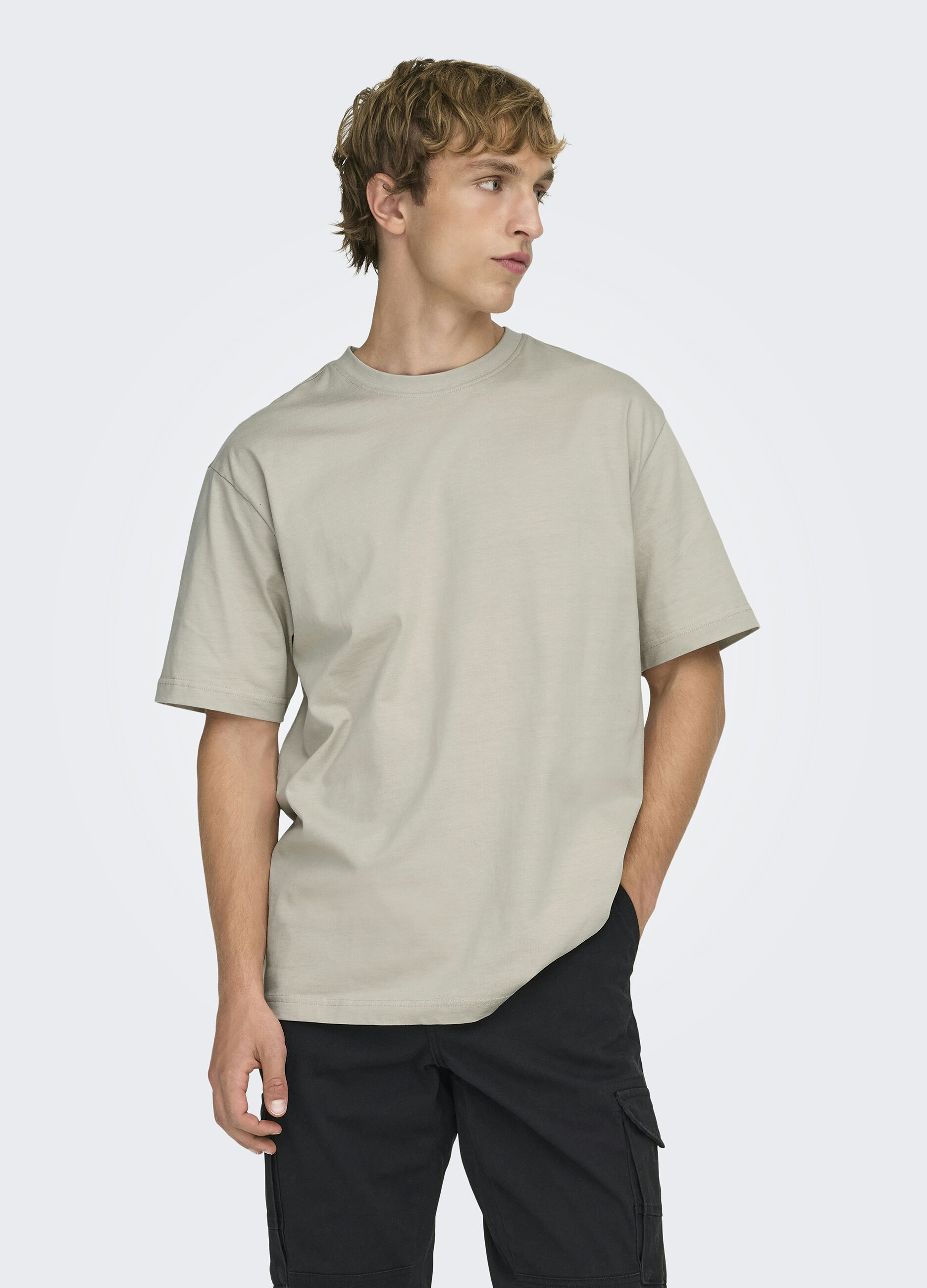 T-shirt girocollo tinta unita uomo_2