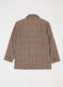 Blazer lungo in misto lana a quadri donna_5
