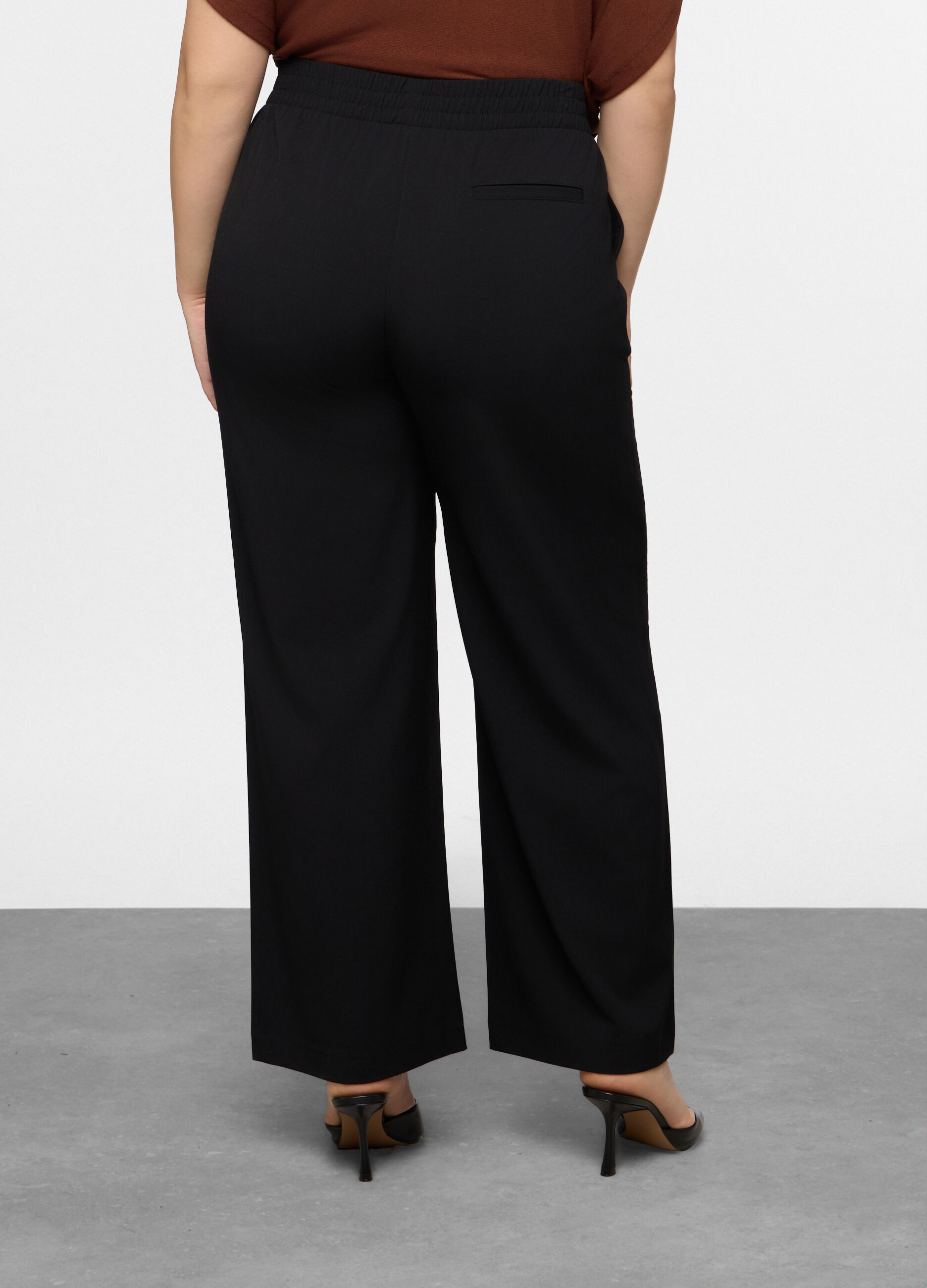 Pantaloni Fit Regular in poli viscosa donna curvy_1