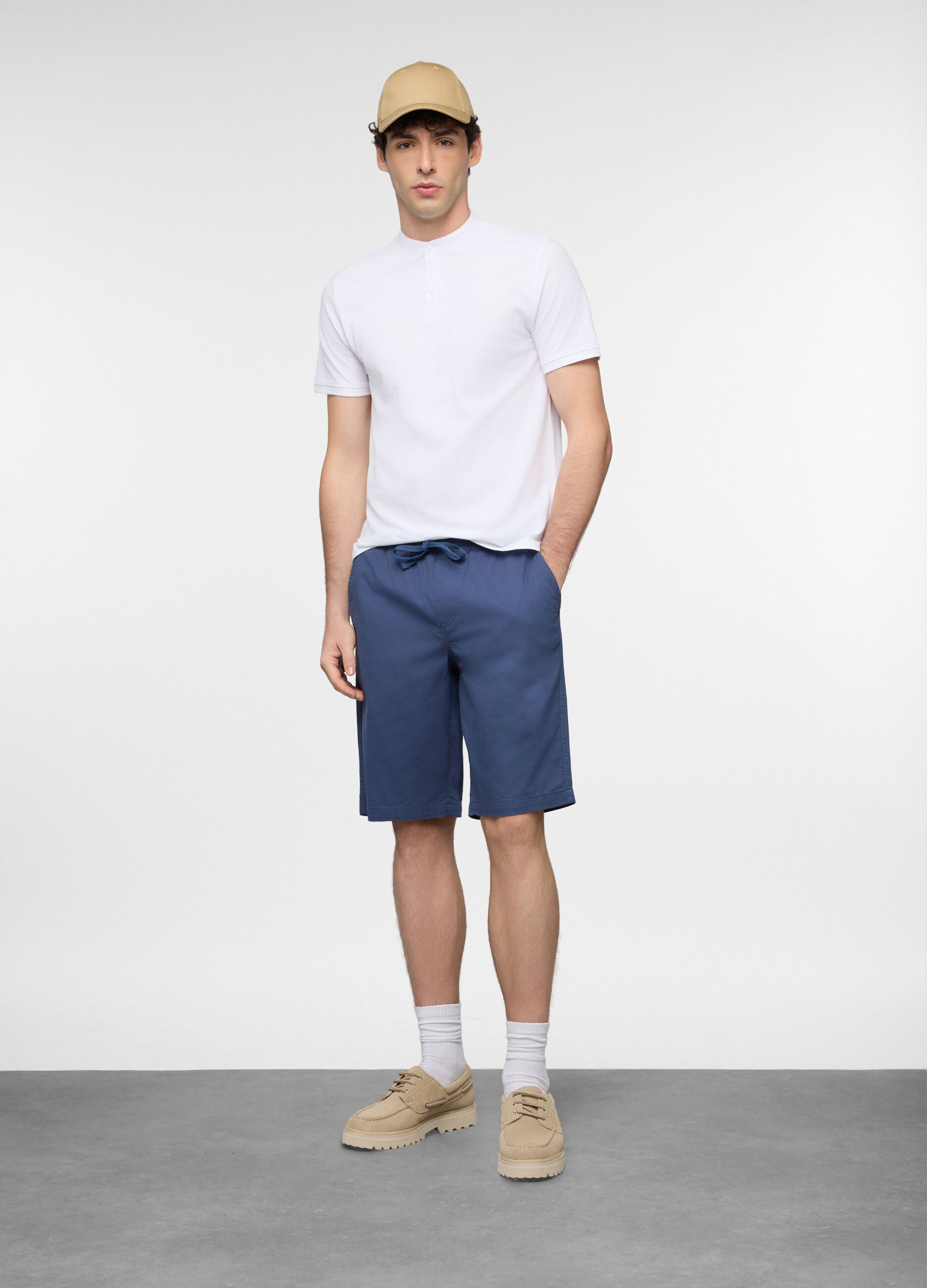 Bermuda chino in twill di cotone uomo_0