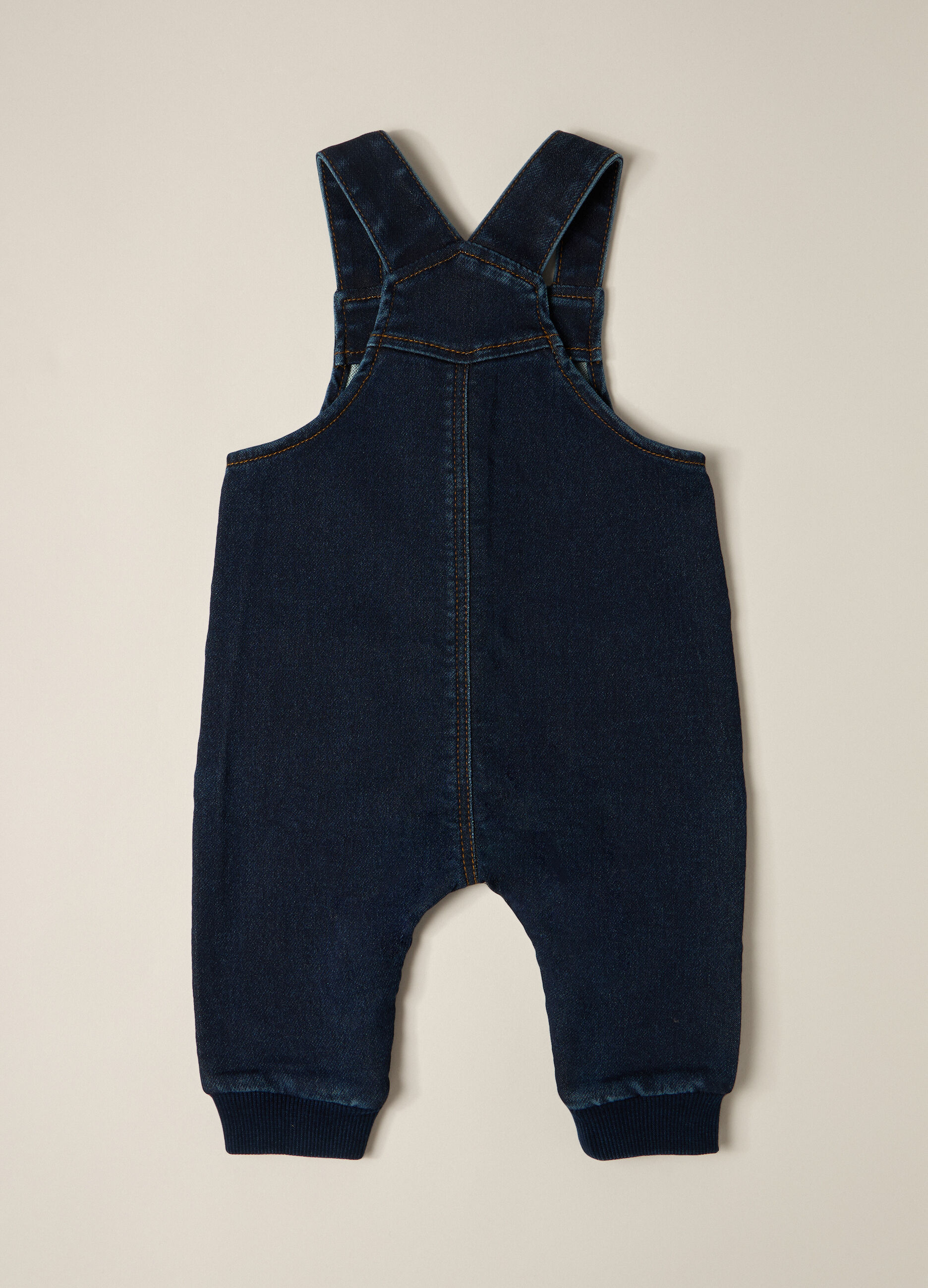Salopette in french terry denim IANA neonato
