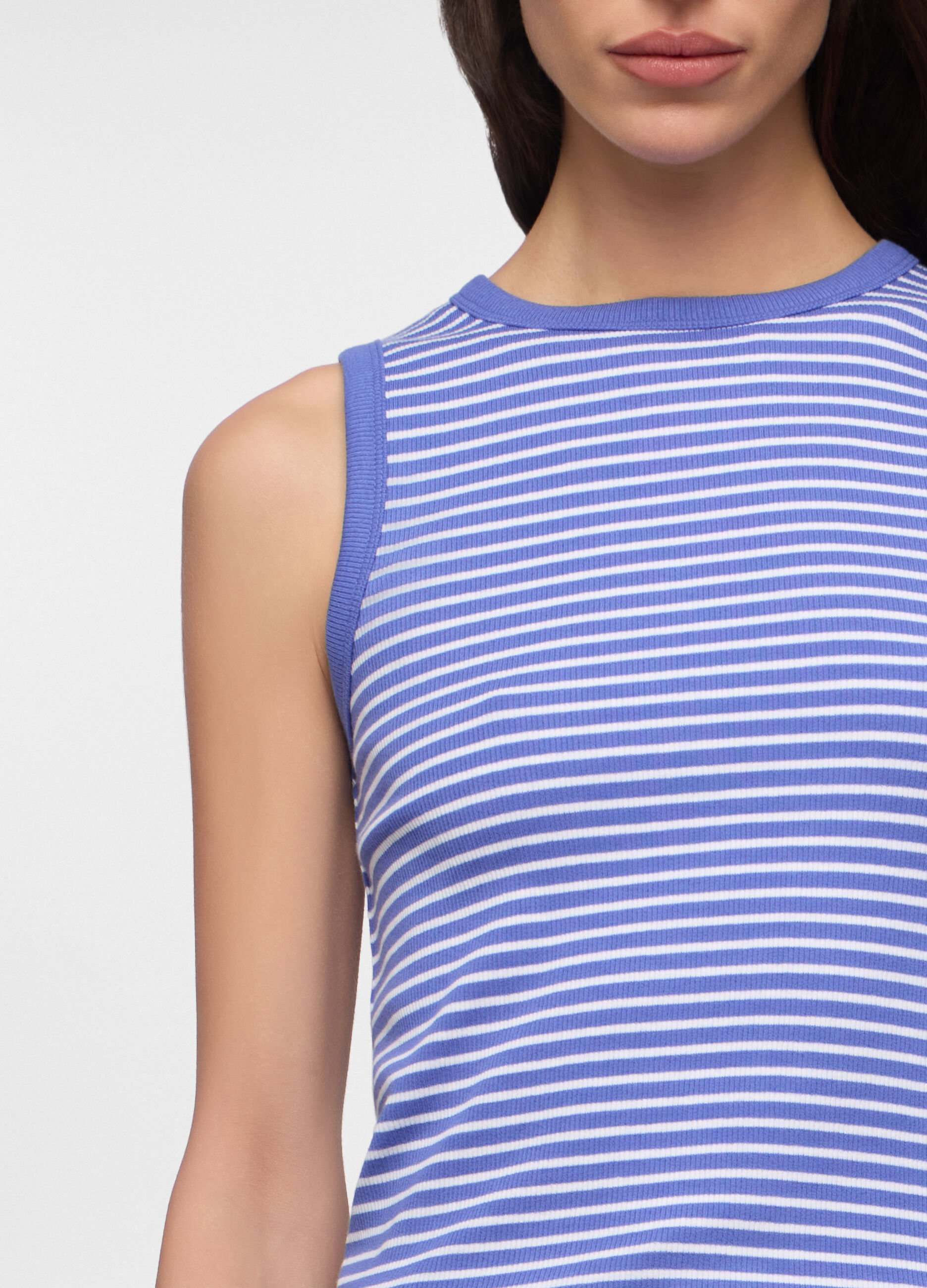 Canotta fitted in costina stretch donna_2
