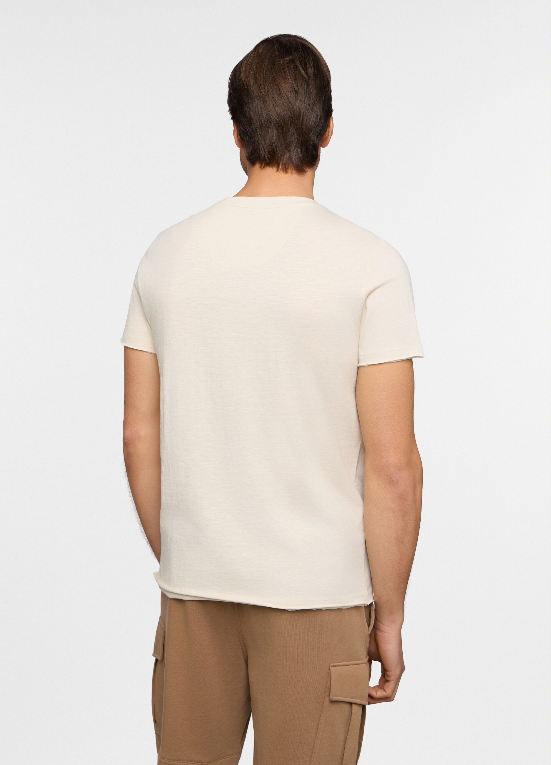 T-shirt a maniche corte slim fit in cotone uomo_1