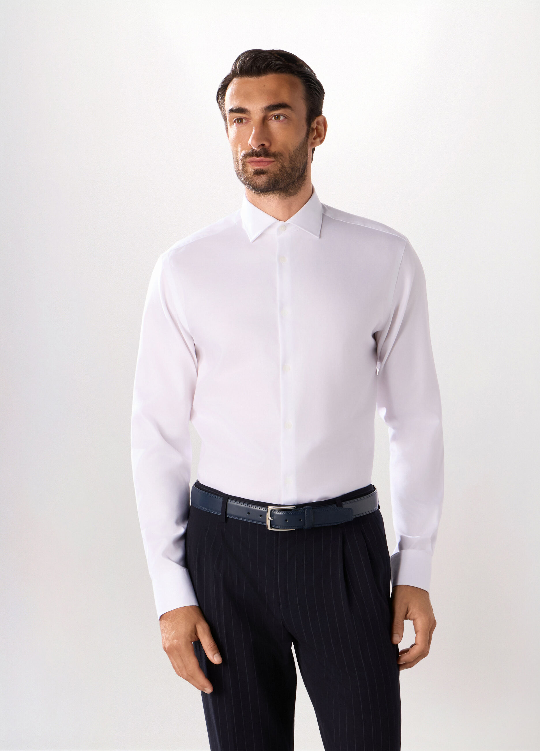 Camicia regular fit in puro cotone uomo_0