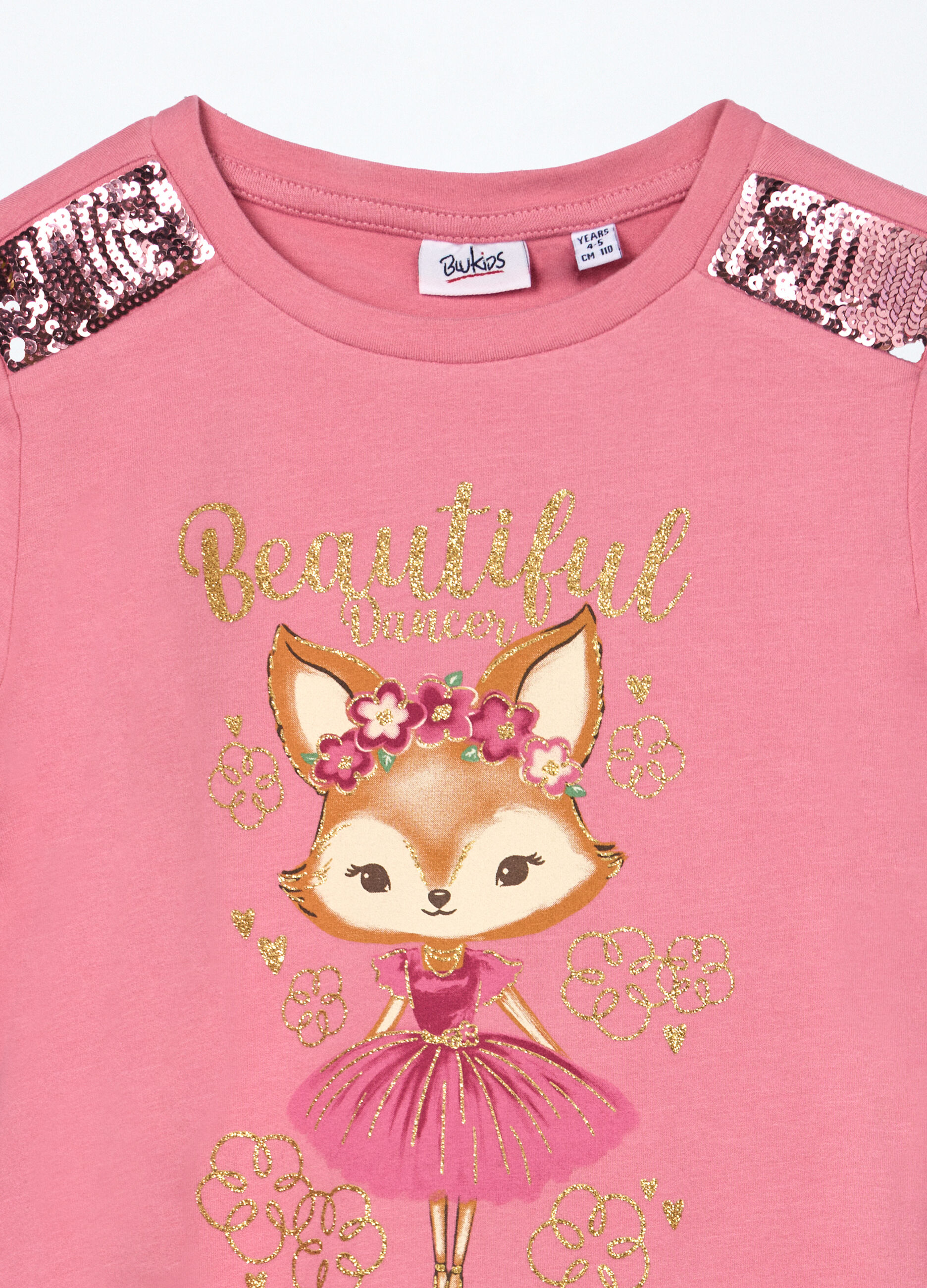 T-shirt in jersey di cotone stretch bambina_2