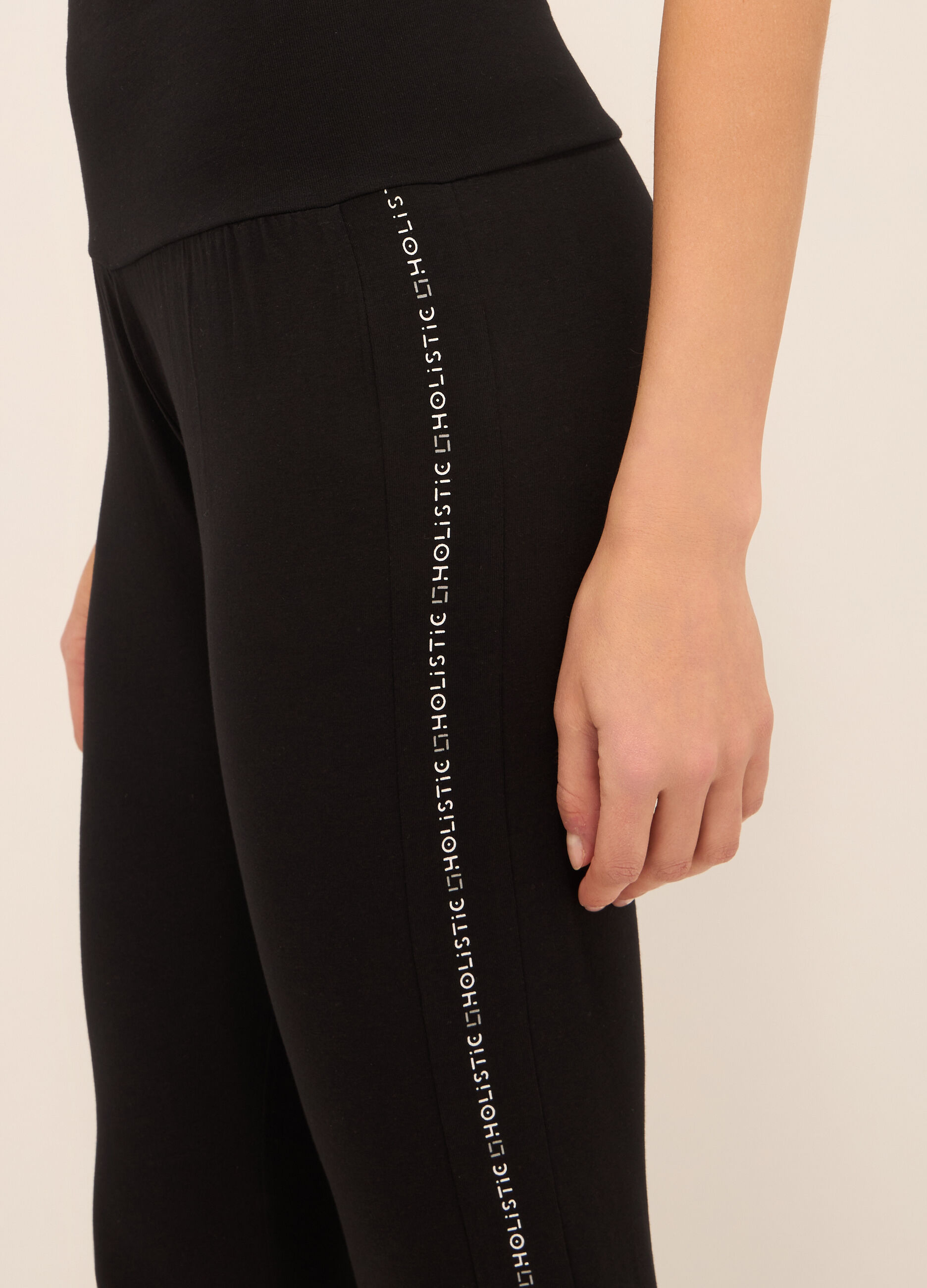 Leggings in jersey di cotone stretch donna 