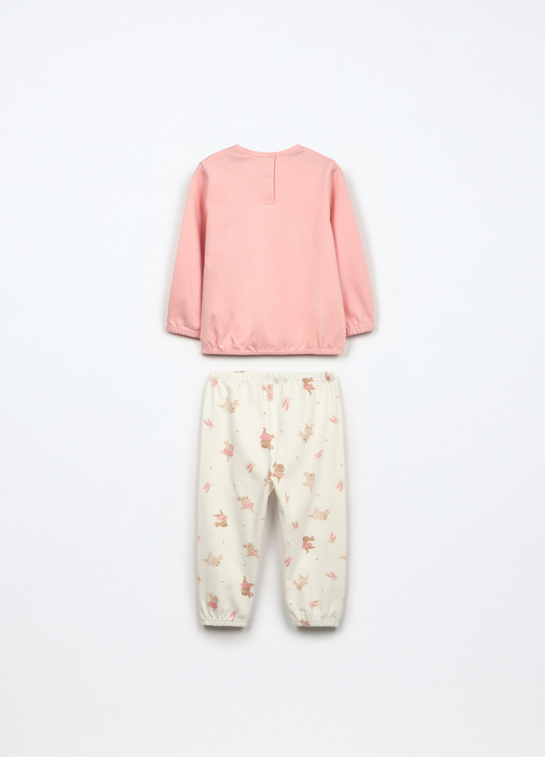Set pigiama in interlock di puro cotone neonata_1