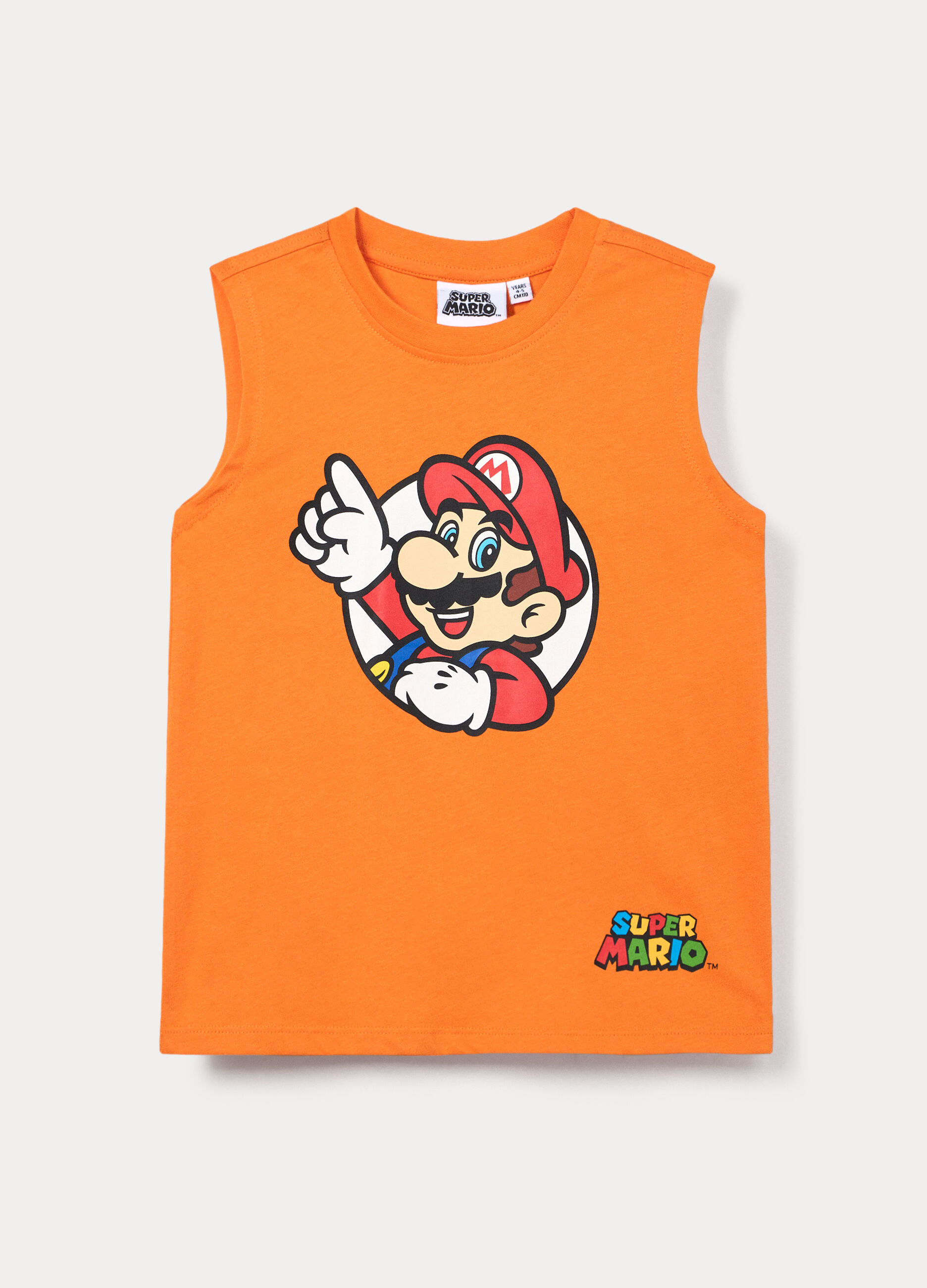 Canotta Super Mario girocollo in jersey bambino _0