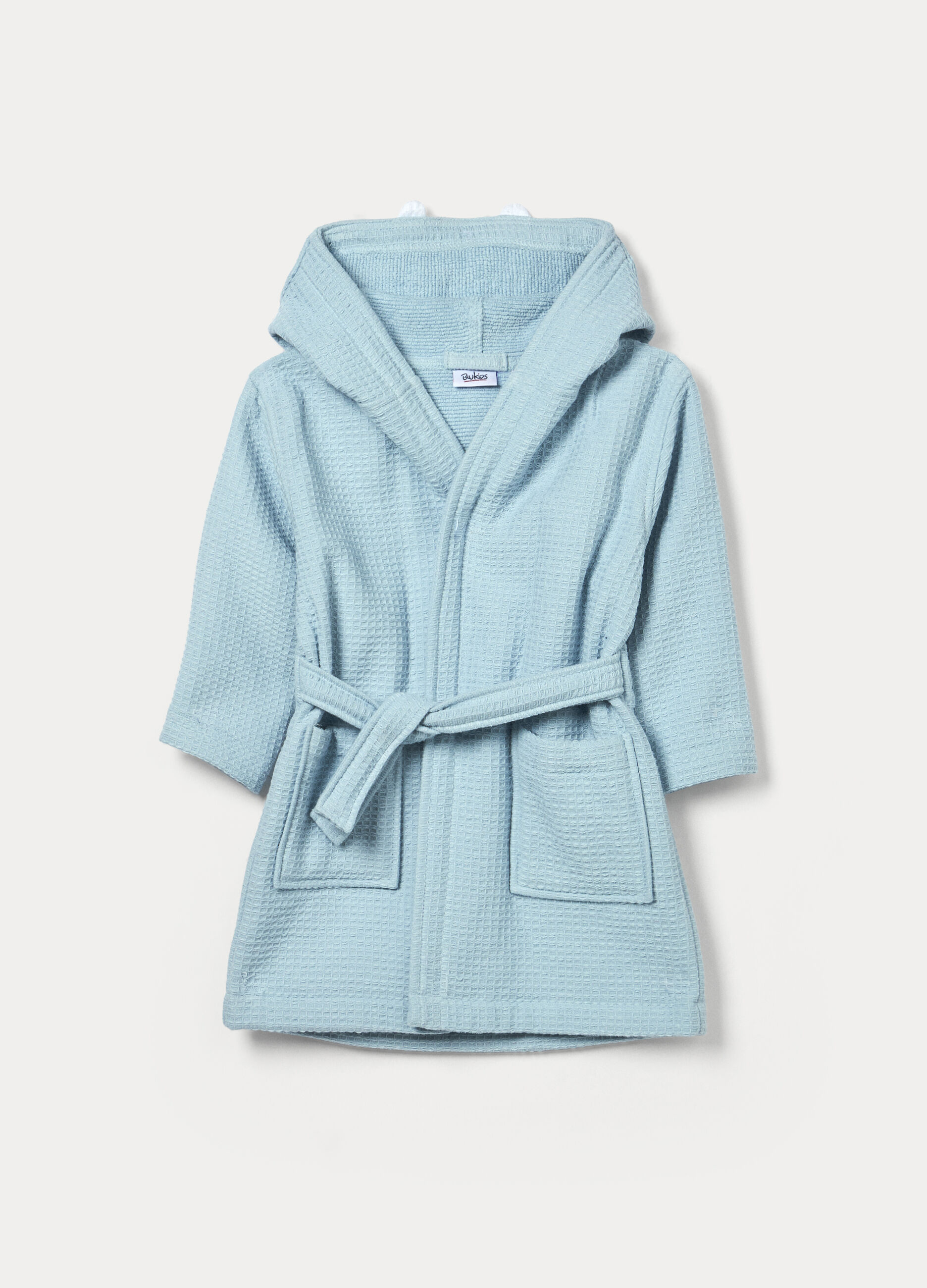 Accappatoio waffle di puro cotone neonato_0