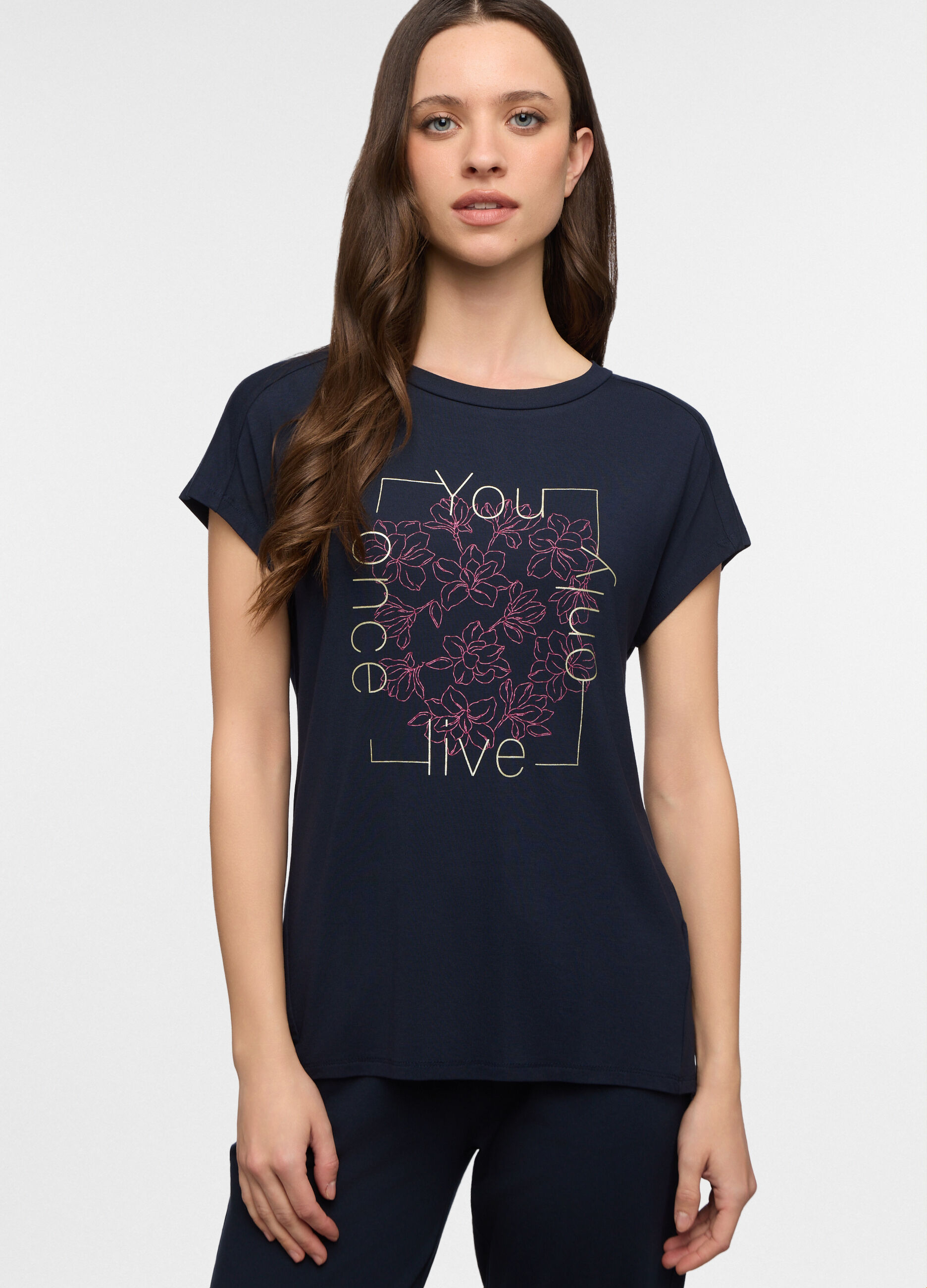 T-shirt girocollo Fit Over donna _0