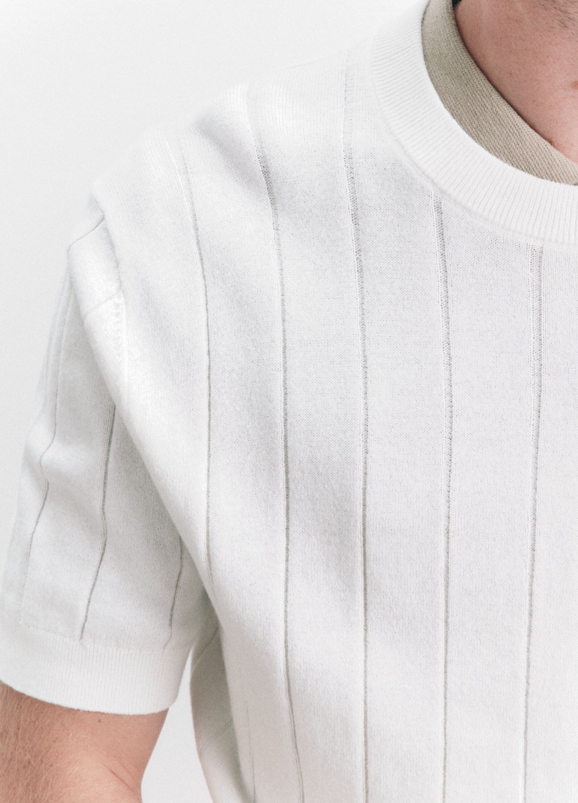T-shirt in maglia a costa piatta uomo_5