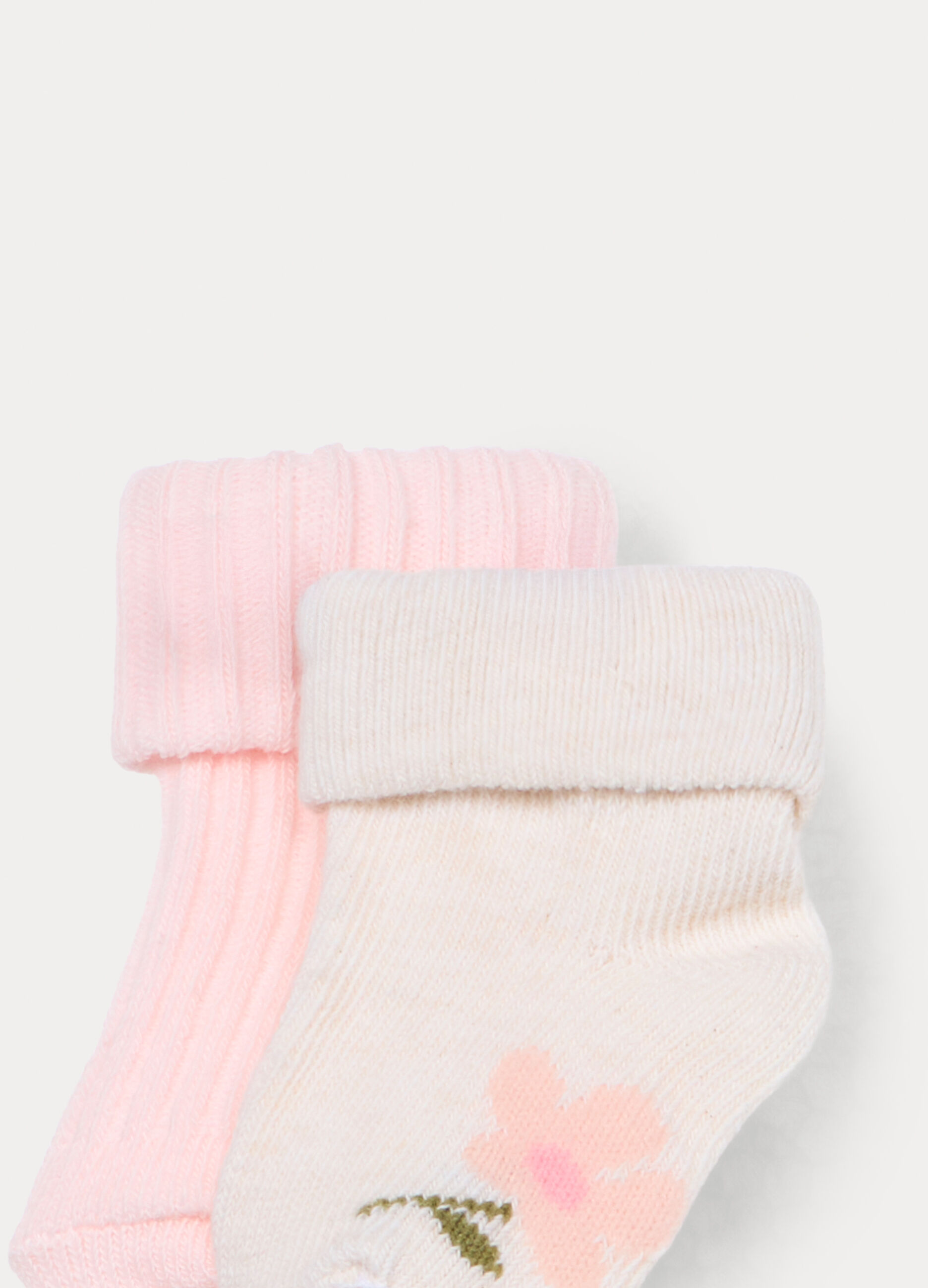 Pack 2 calzini corti misto cotone neonata_2