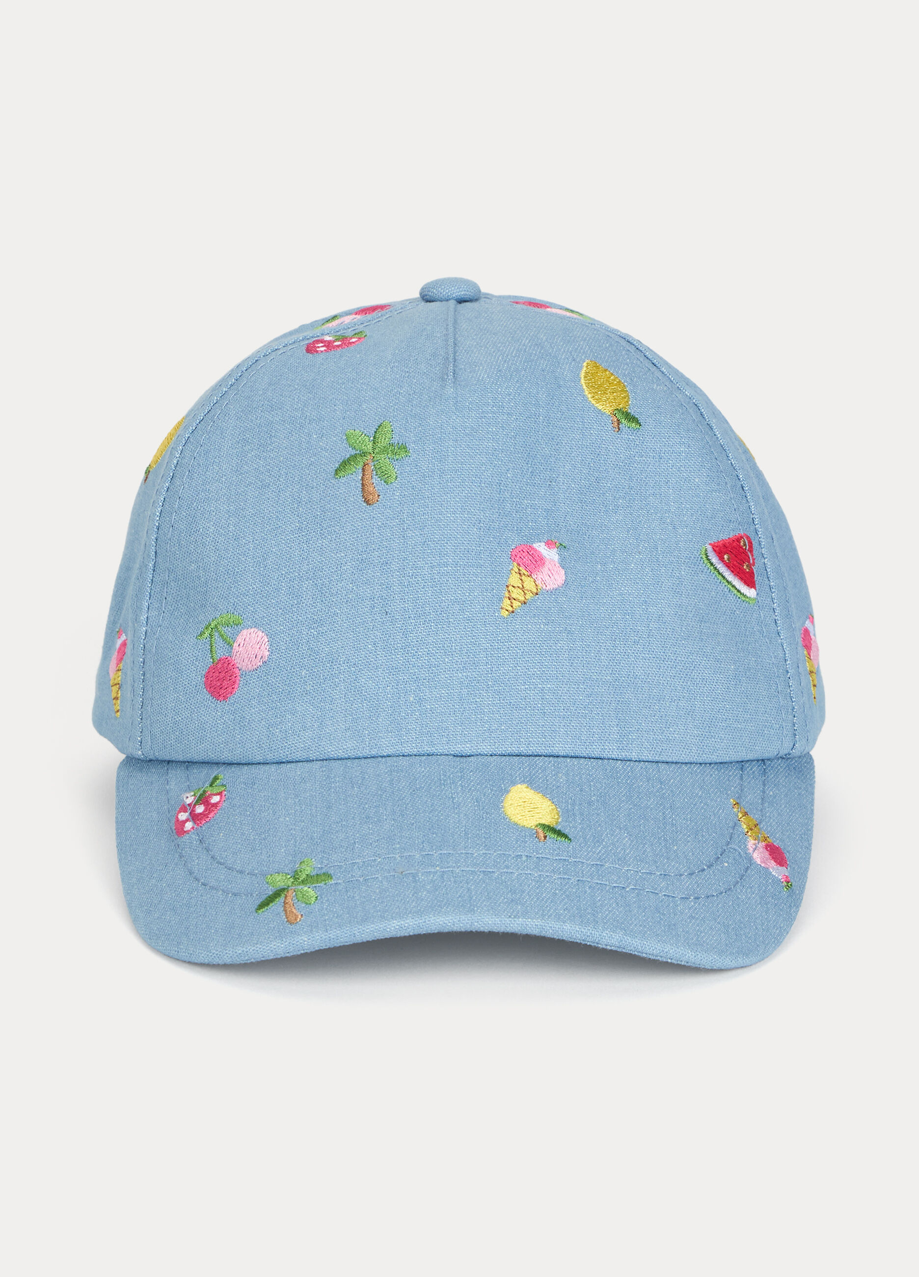 Cappello da baseball in chambray_0
