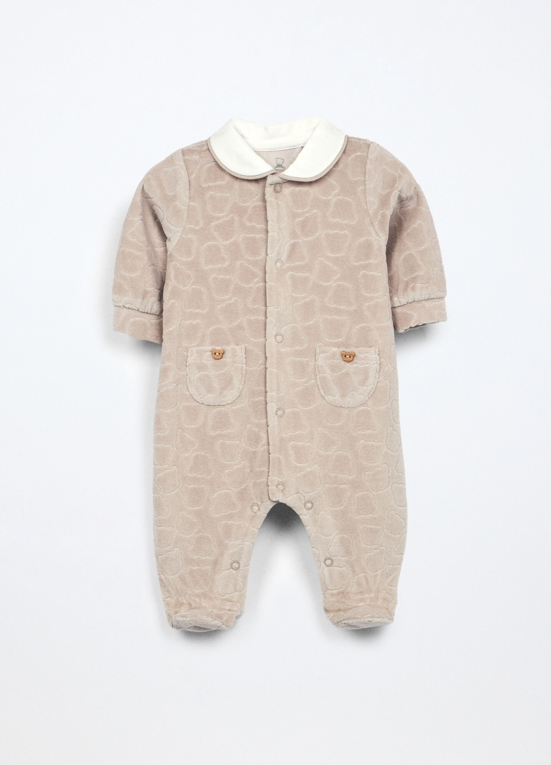Tutina misto cotone velours neonata_0