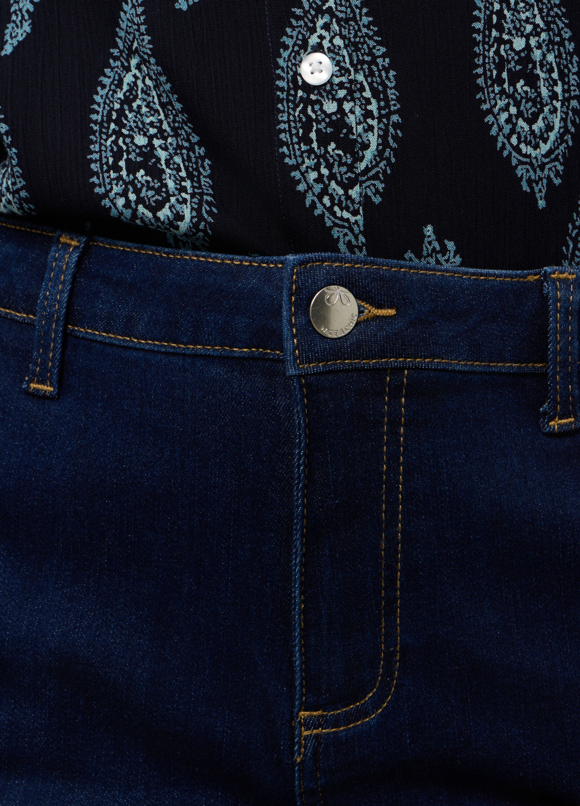 Pantaloni in denim wide leg donna_2