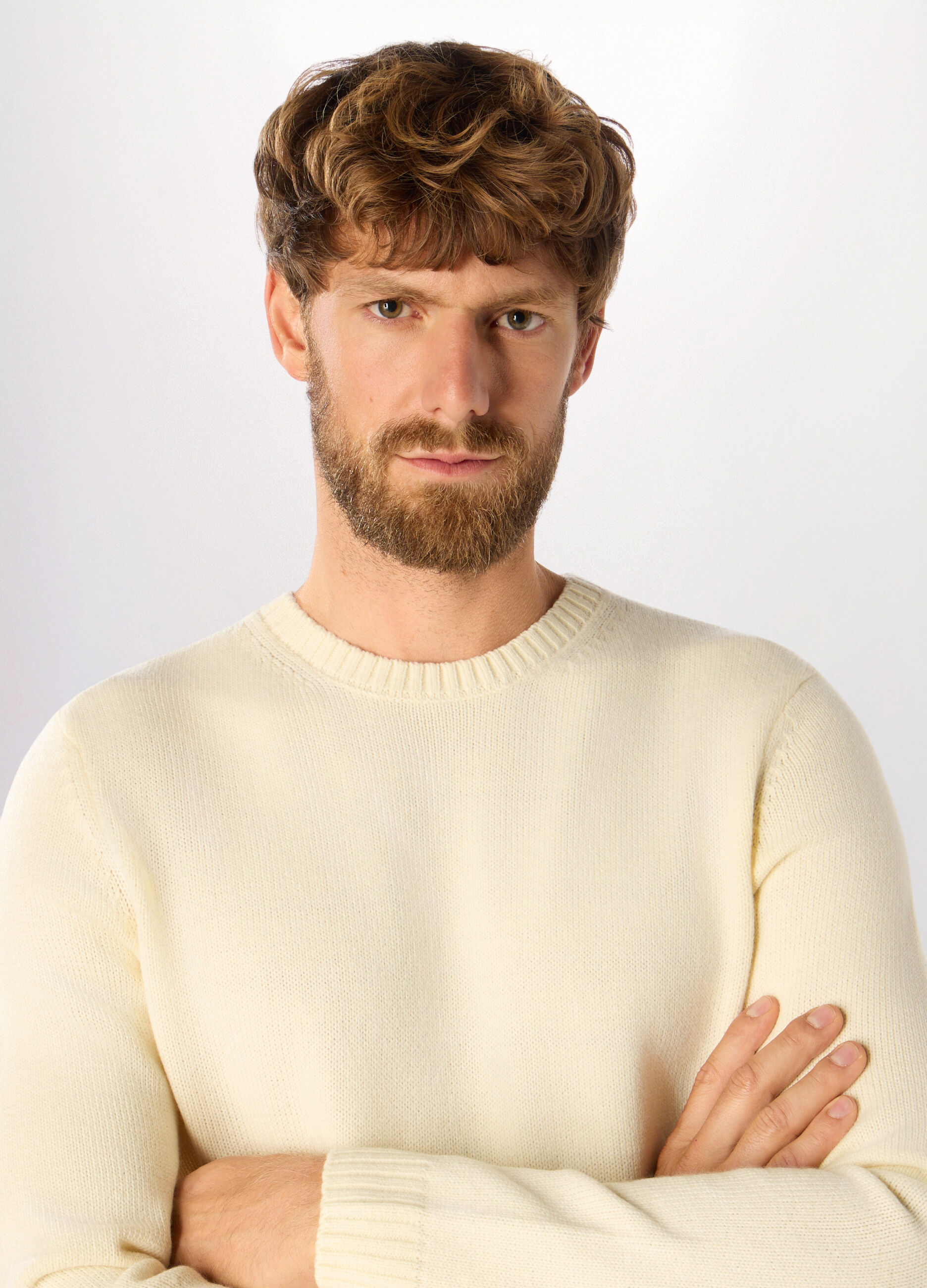 Maglione girocollo maglia rasata uomo_2