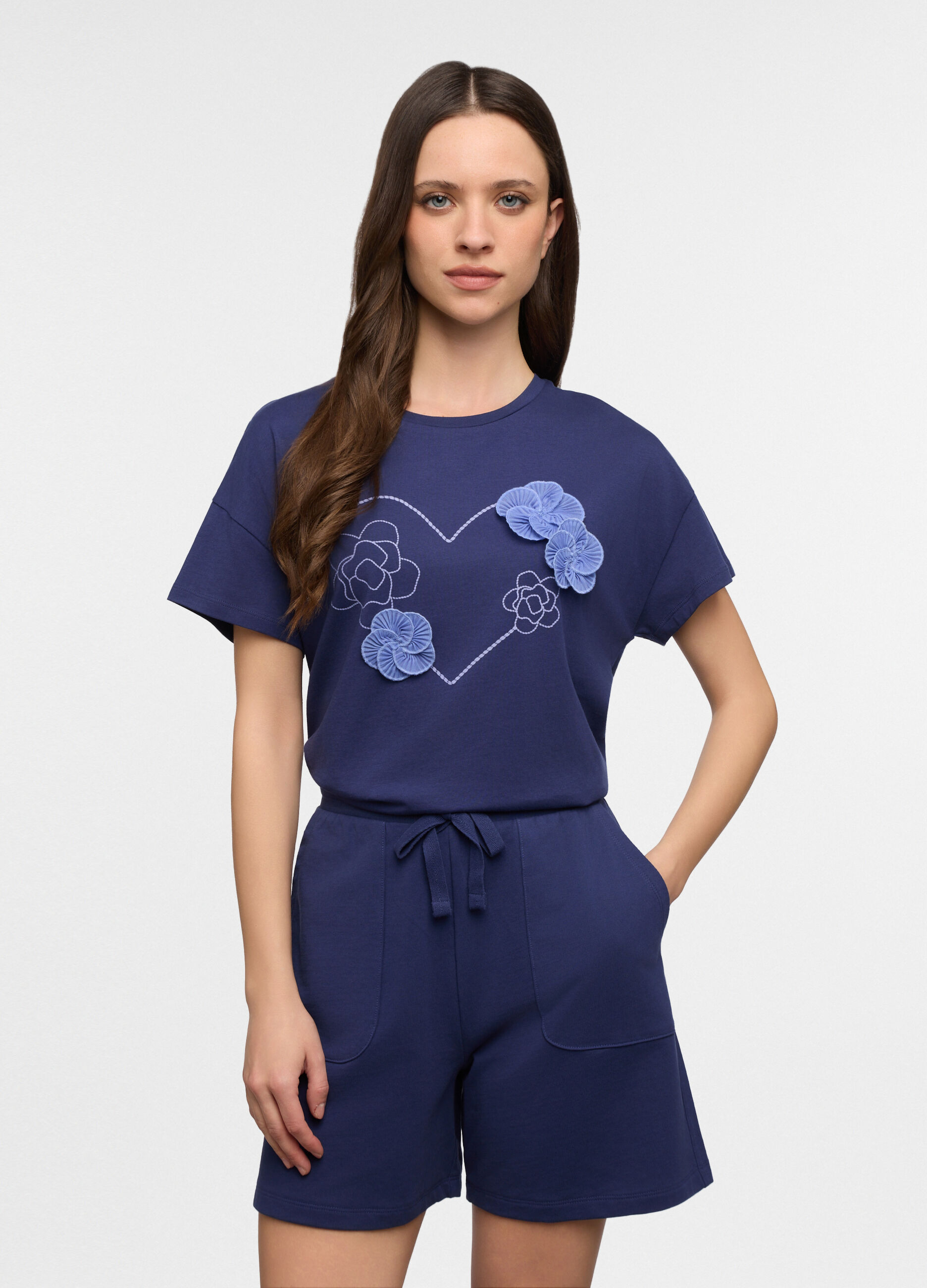 T-shirt girocollo donna_0