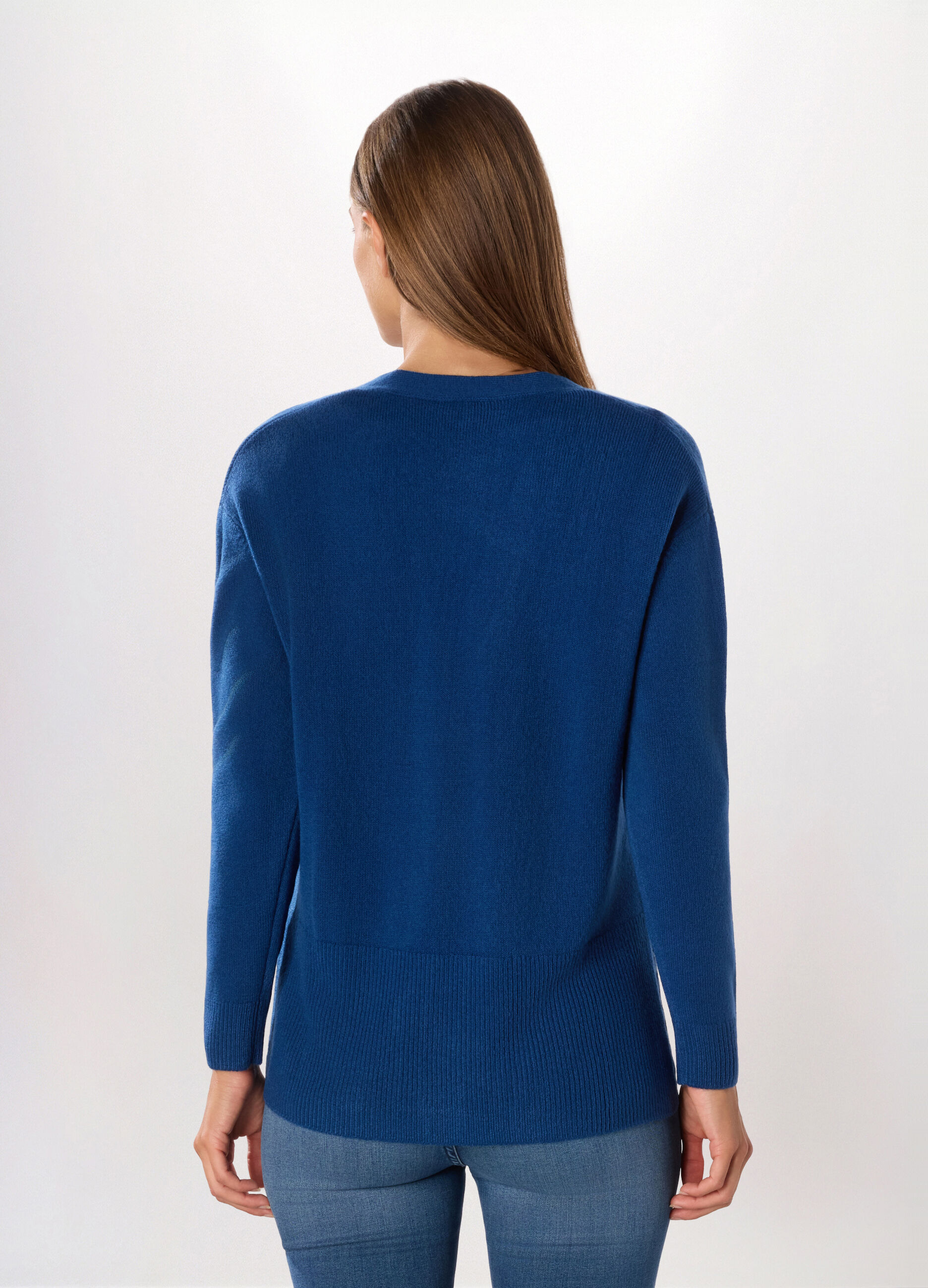 Cardigan tricot con tasche donna_1