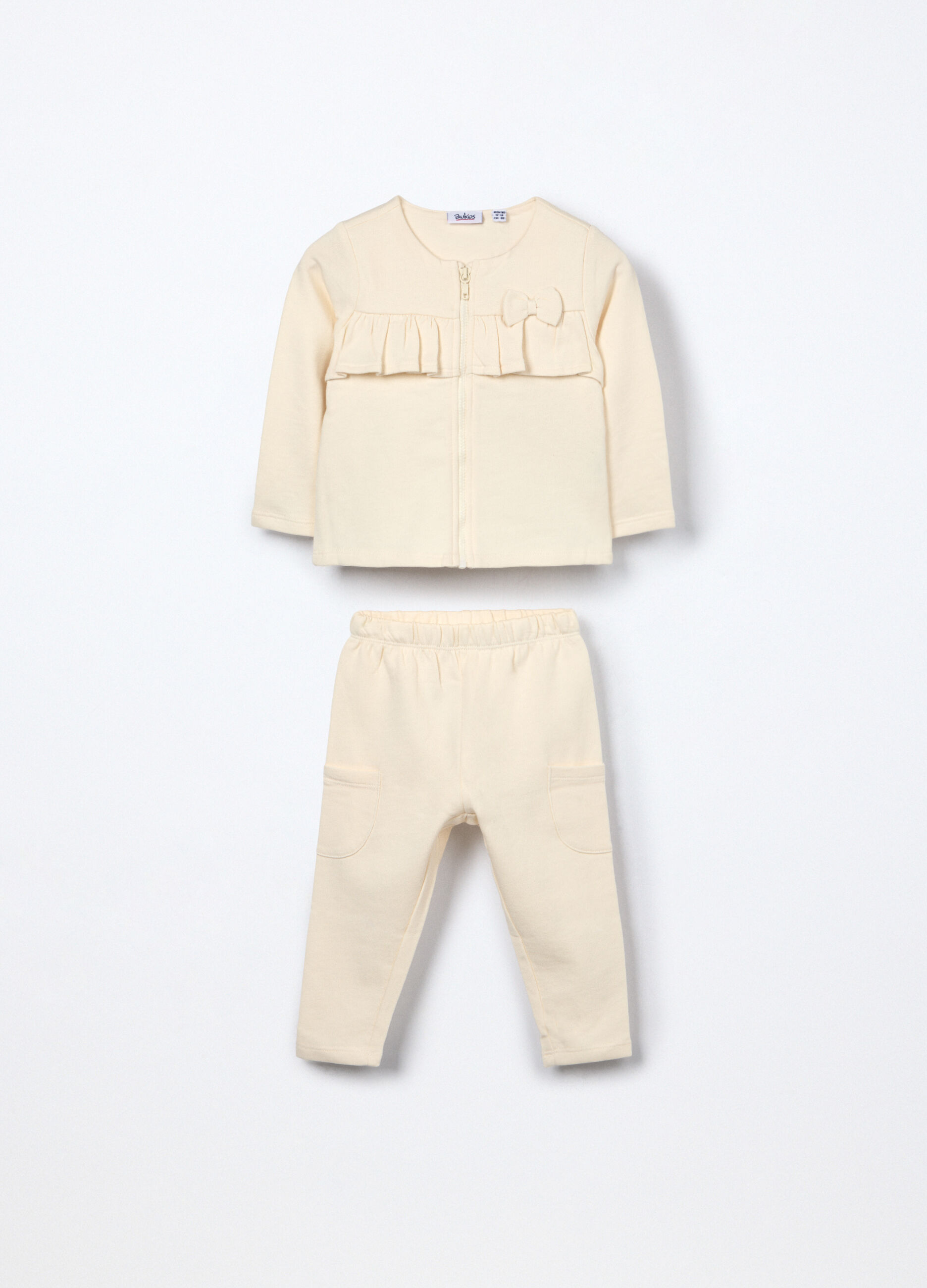 Jogging set in french terry di puro cotone neonata_0