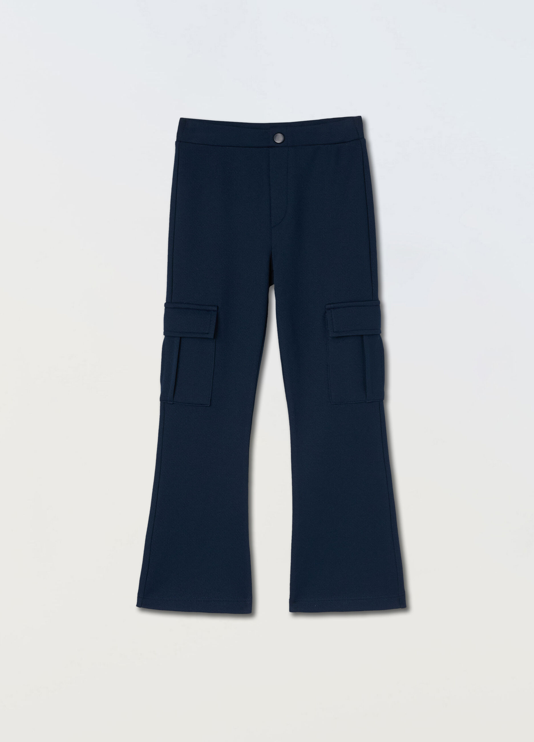 Pantaloni cargo in misto cotone stretch bambina_0