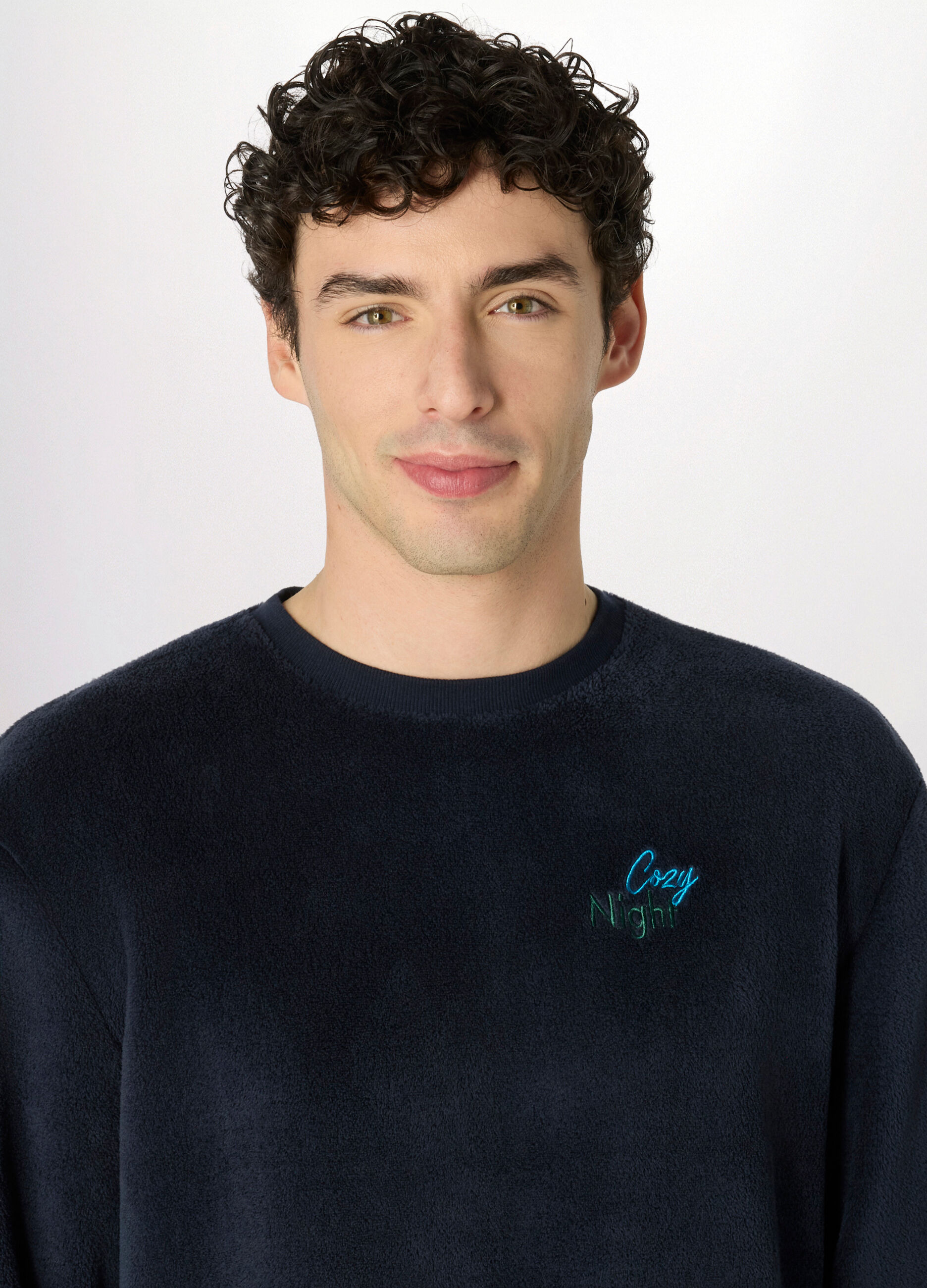 Pigiama in pile a quadri uomo_2